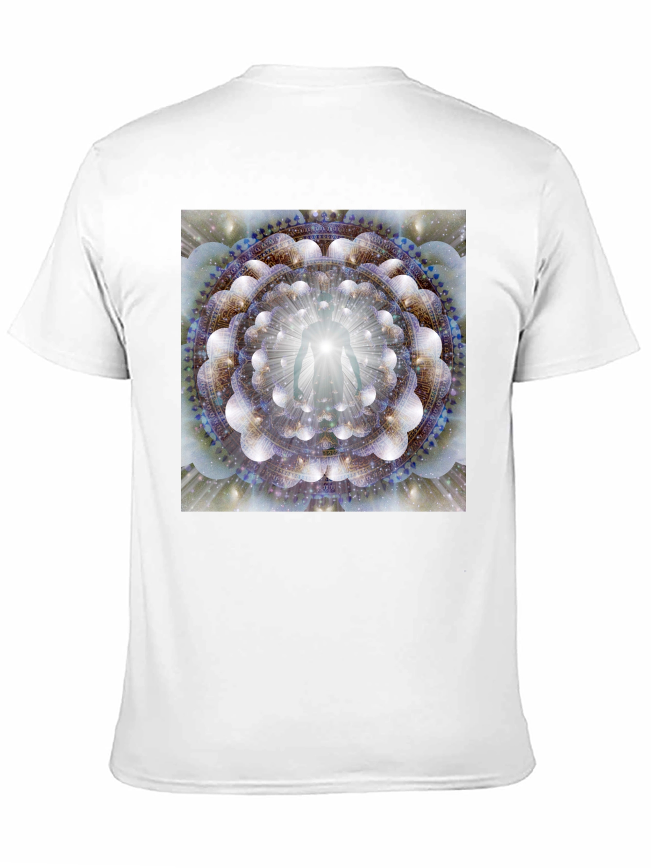 Black Enlightened Being Mandala Black T-Shirt view 11