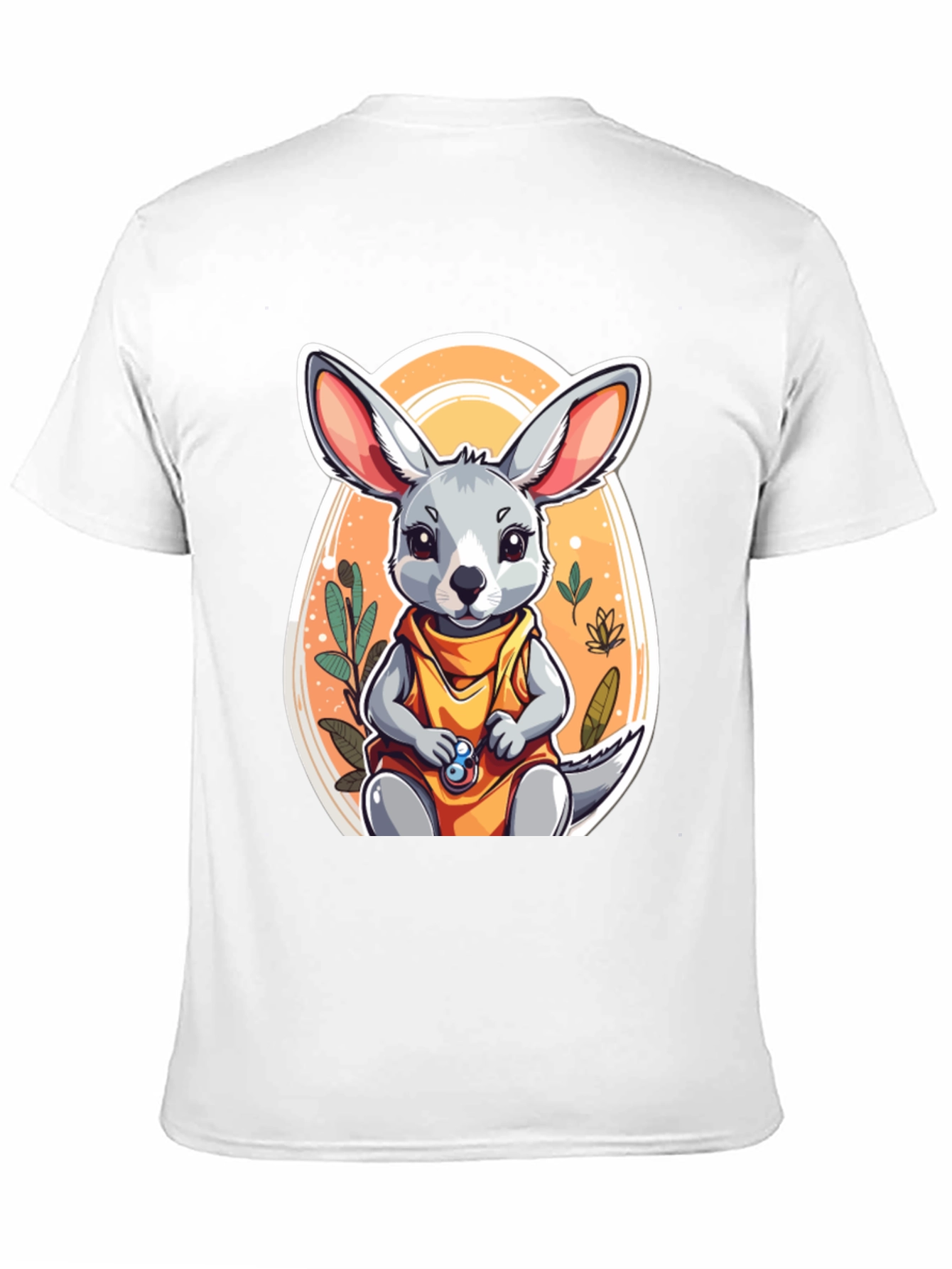 Black Cute Cartoon Jerboa T-Shirt view 11