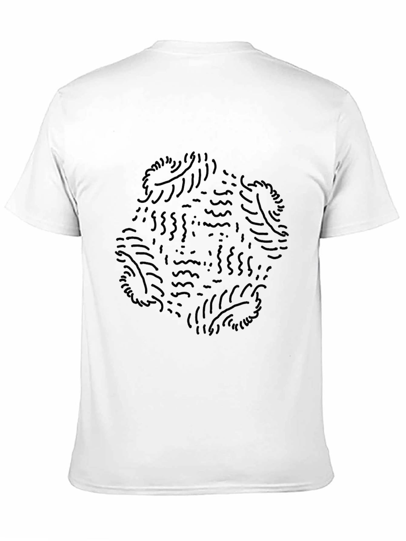 Black Abstract Graphic Black T-Shirt view 11