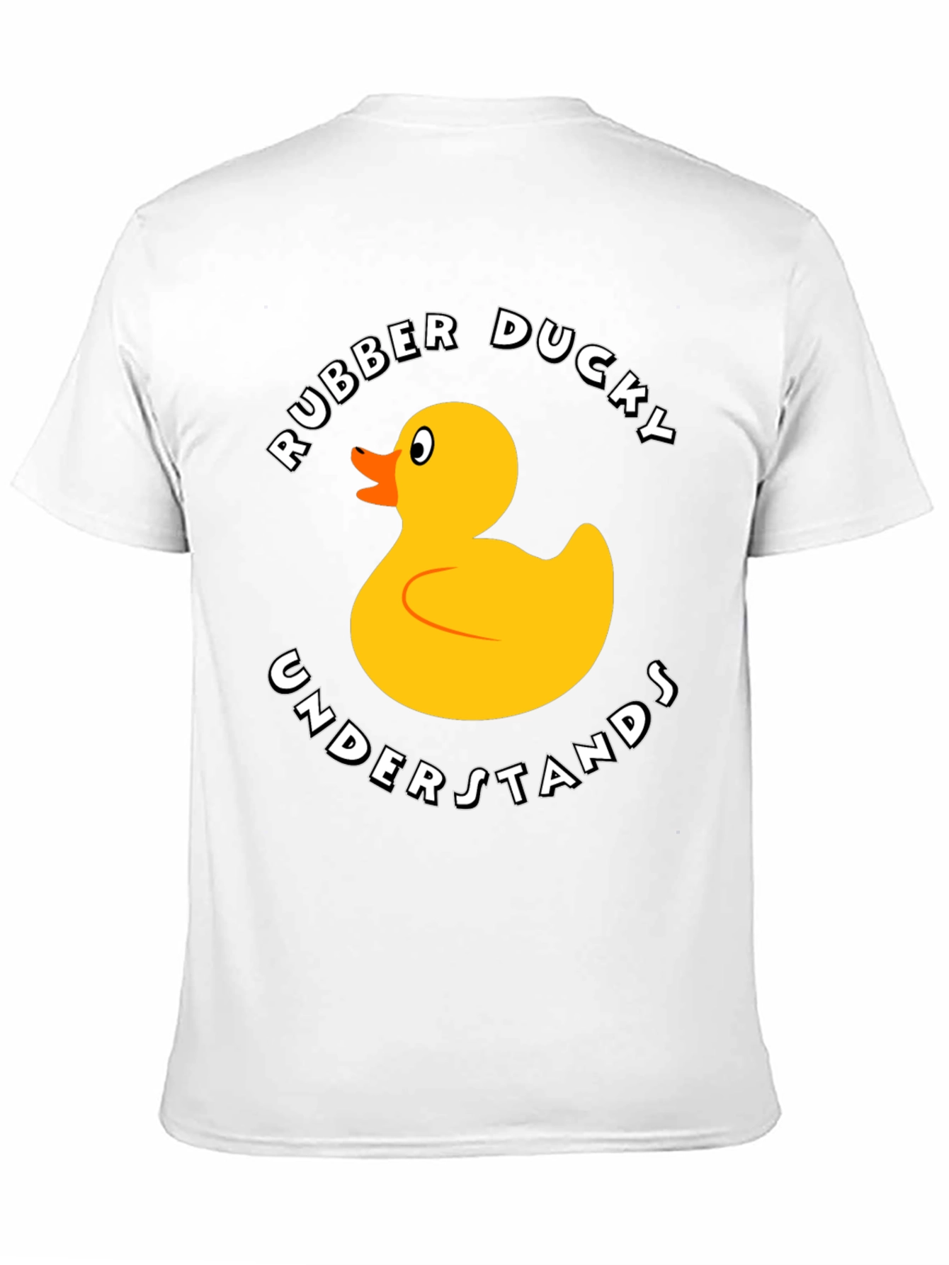 Black Rubber Ducky Graphic T-Shirt - Funny Cartoon Duck Tee view 11