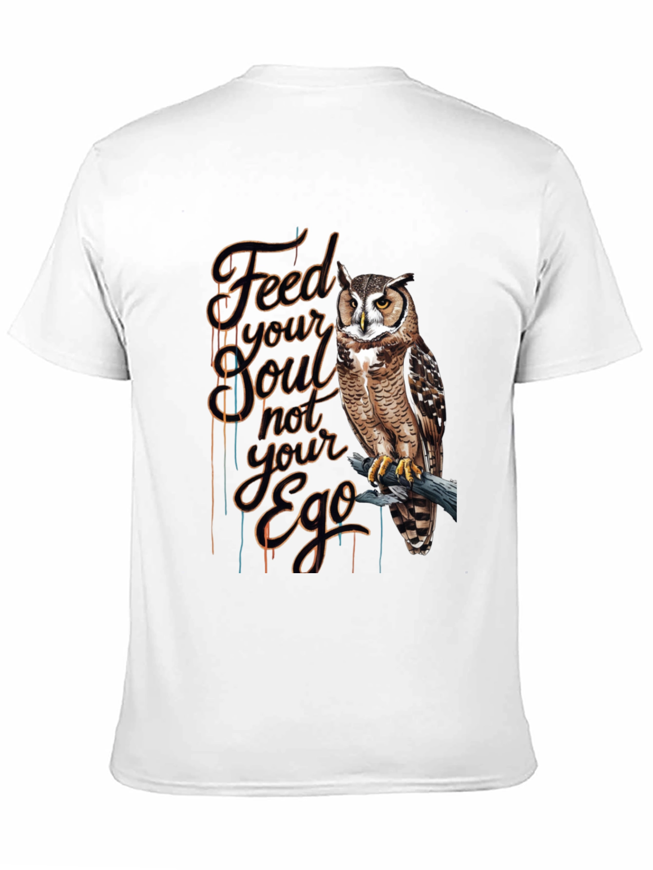 Black Feed Your Soul Owl Graphic T-Shirt - Black view 11