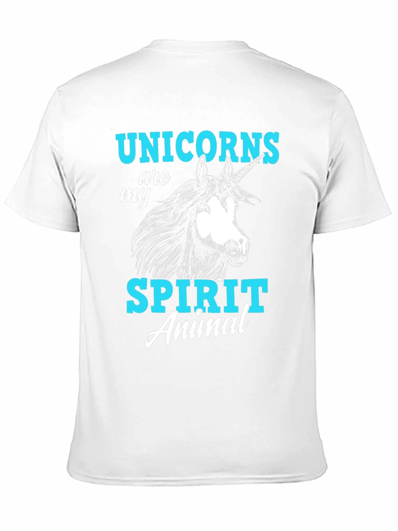 Black Unicorn Spirit Animal Graphic T-Shirt, Black Cotton Tee view 11