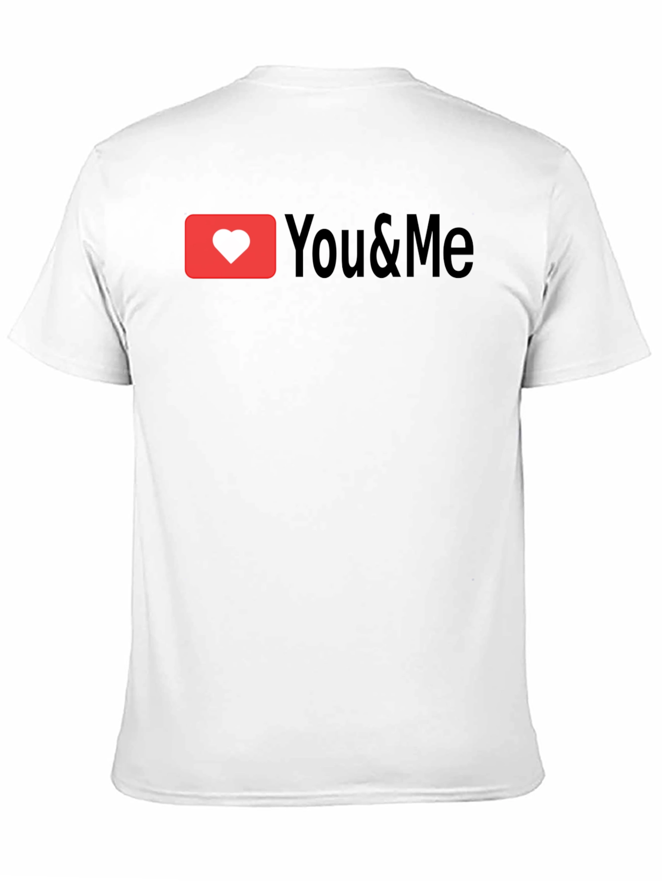 Black You & Me Heart T-Shirt - Black, Short Sleeve view 11