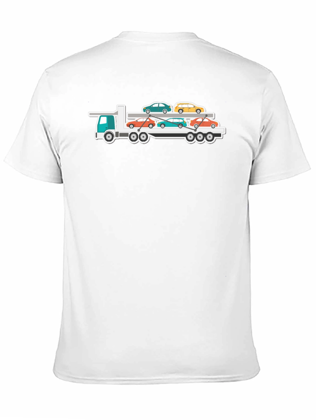 Black Car Carrier Truck T-Shirt - Automotive Enthusiast Tee view 11