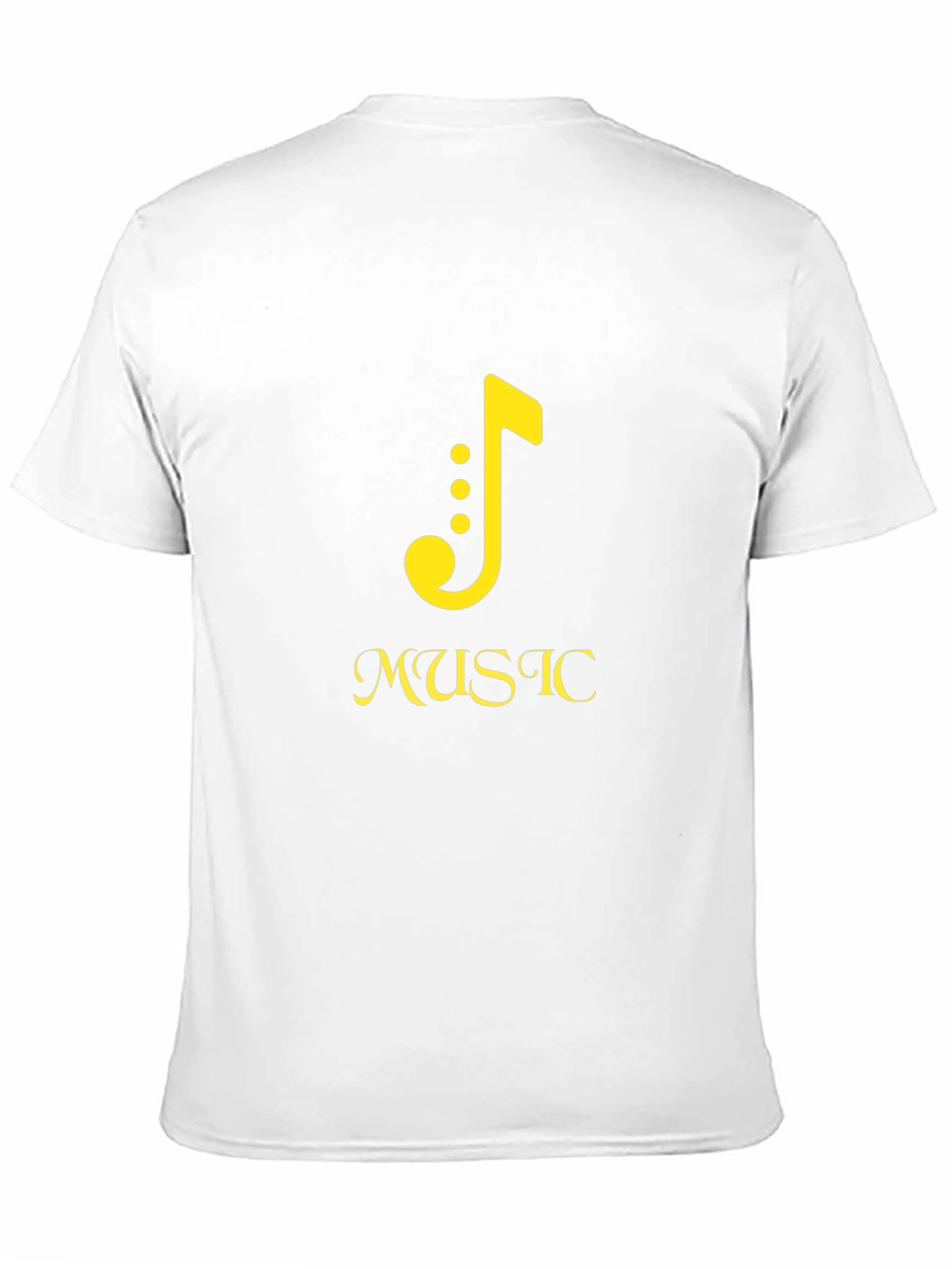 Black Men's Black Music Note Graphic T-Shirt view 11