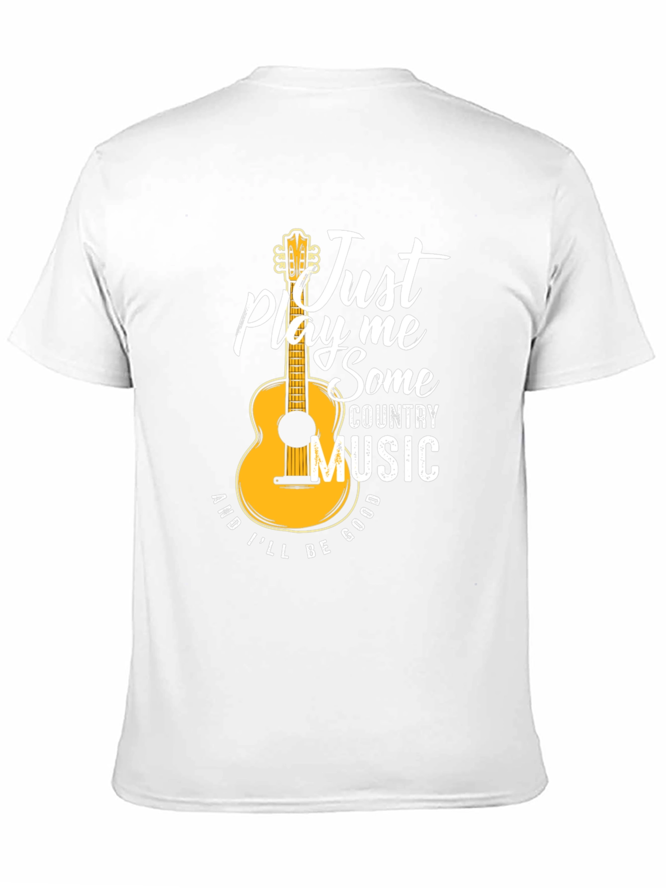 Black Just Play Me Some Country Music Graphic T-Shirt view 11