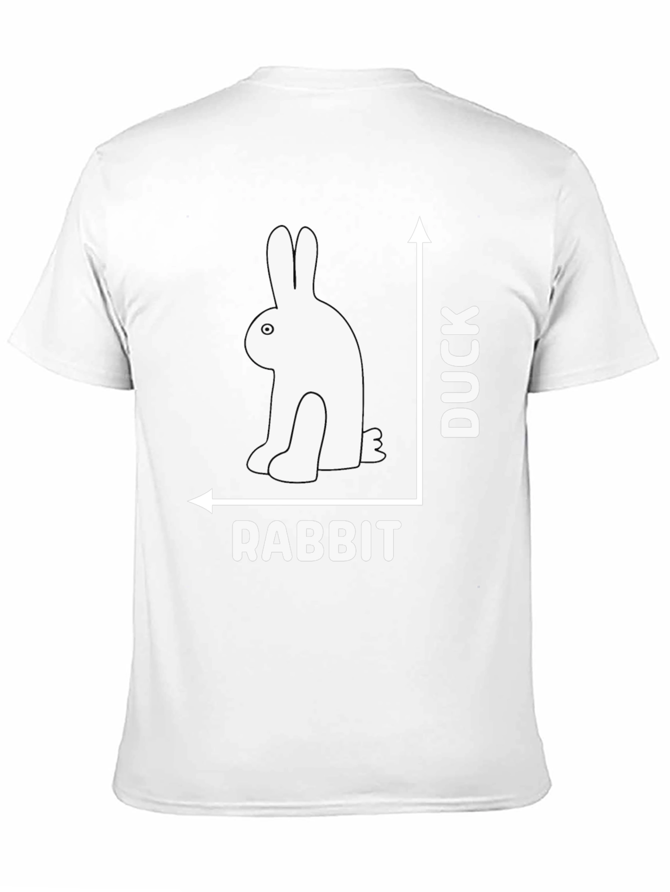 Black Rabbit or Duck Illusion Graphic Tee - Mind-Bending Design view 11