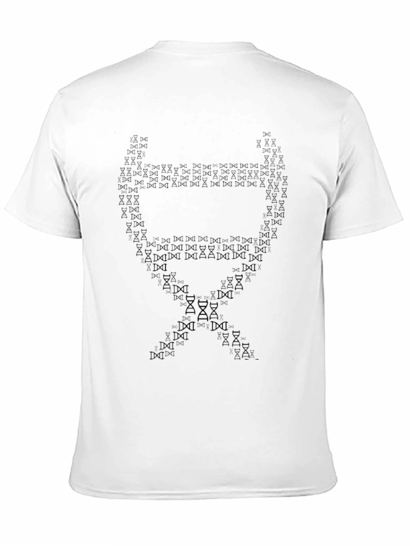 Black Hourglass Pattern Black Graphic Tee view 11