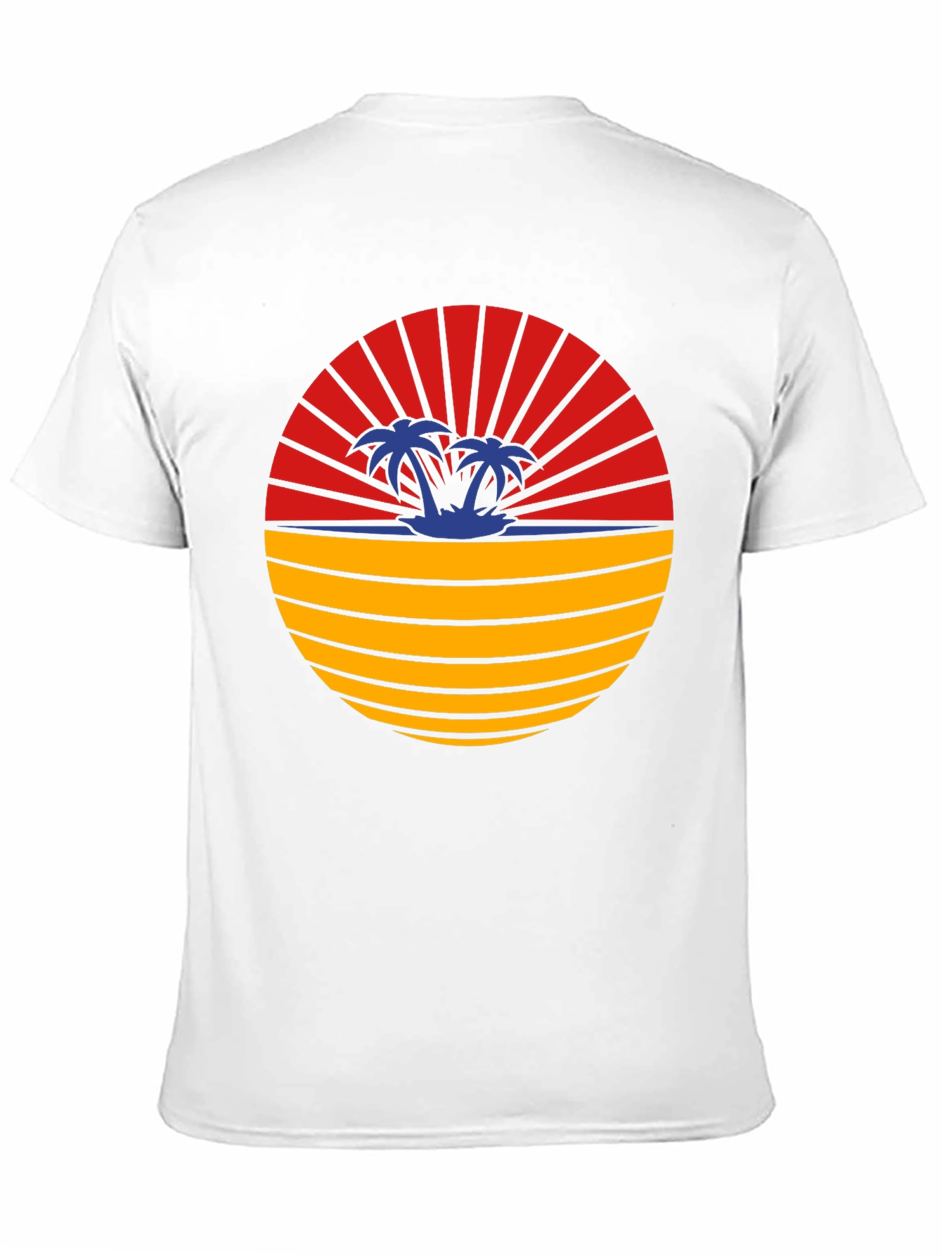 Black Retro Sunset Palm Tree T-Shirt view 11