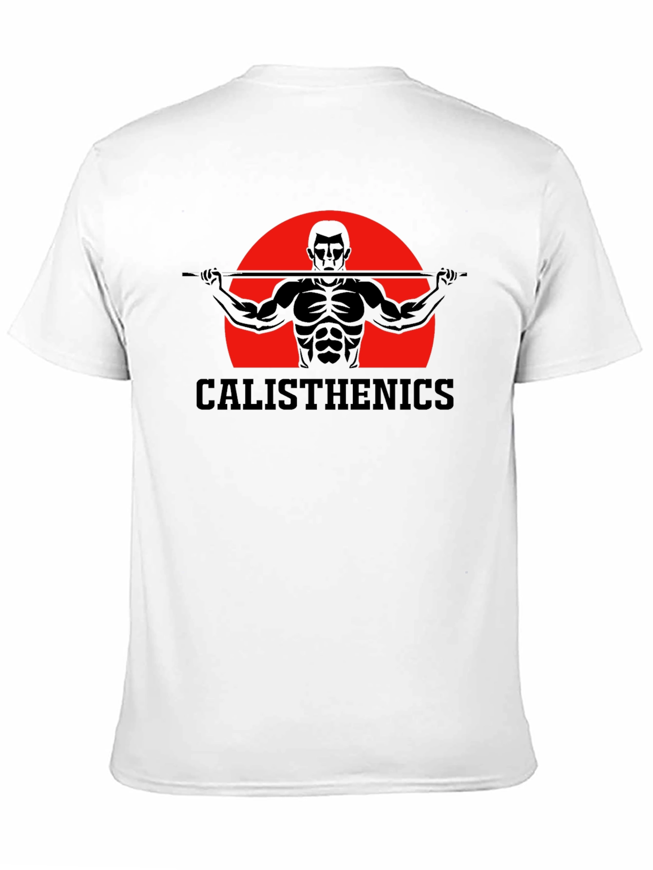 Black Calisthenics Training T-Shirt - Black Graphic Tee view 11