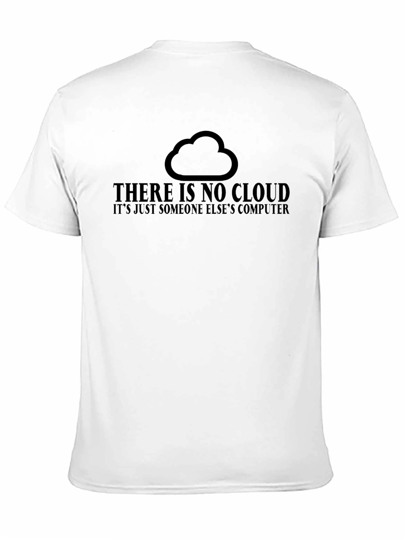 Black Geeky 'There Is No Cloud' Black T-Shirt view 11