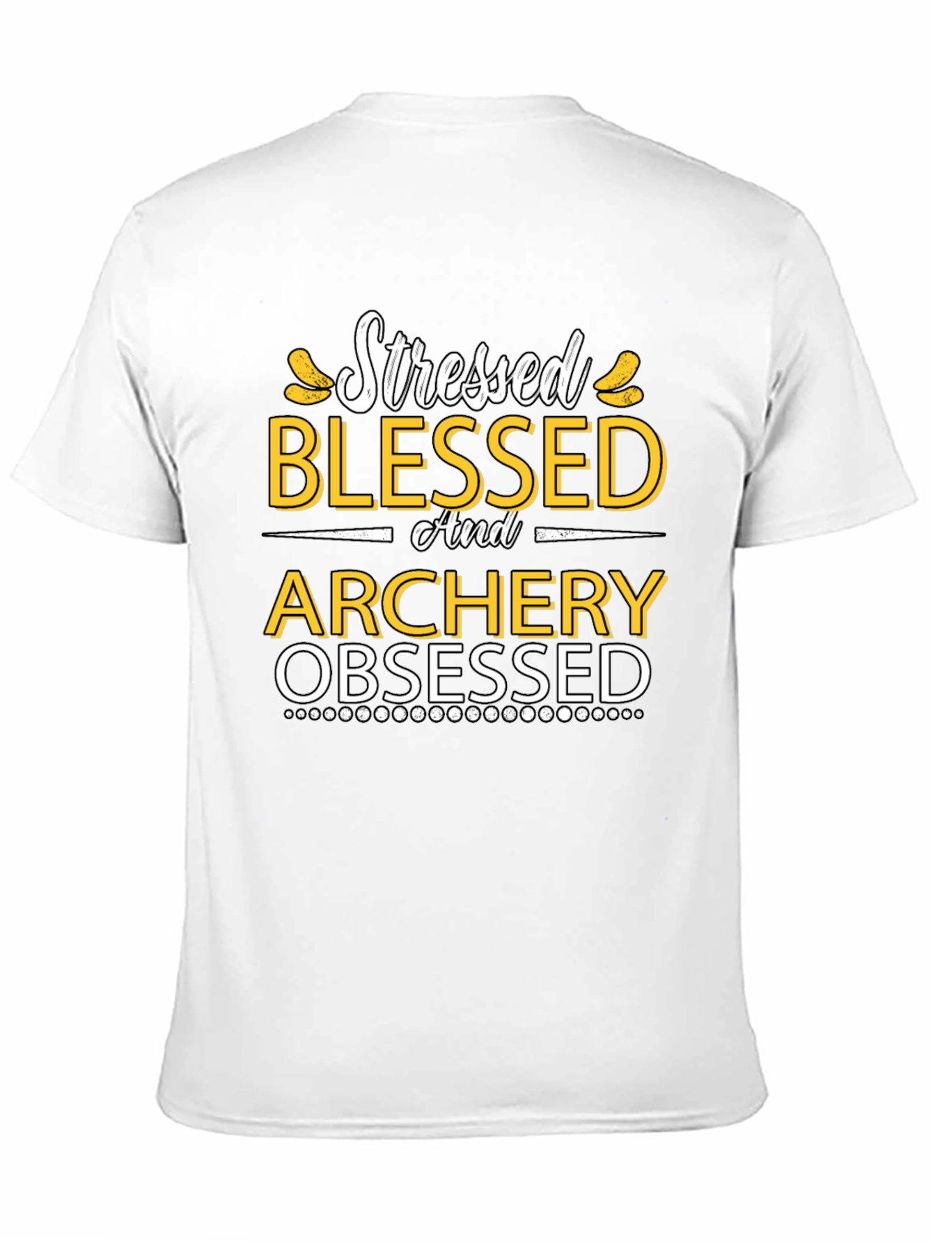 Black Stressed Blessed Archery Obsessed Graphic Tee view 11