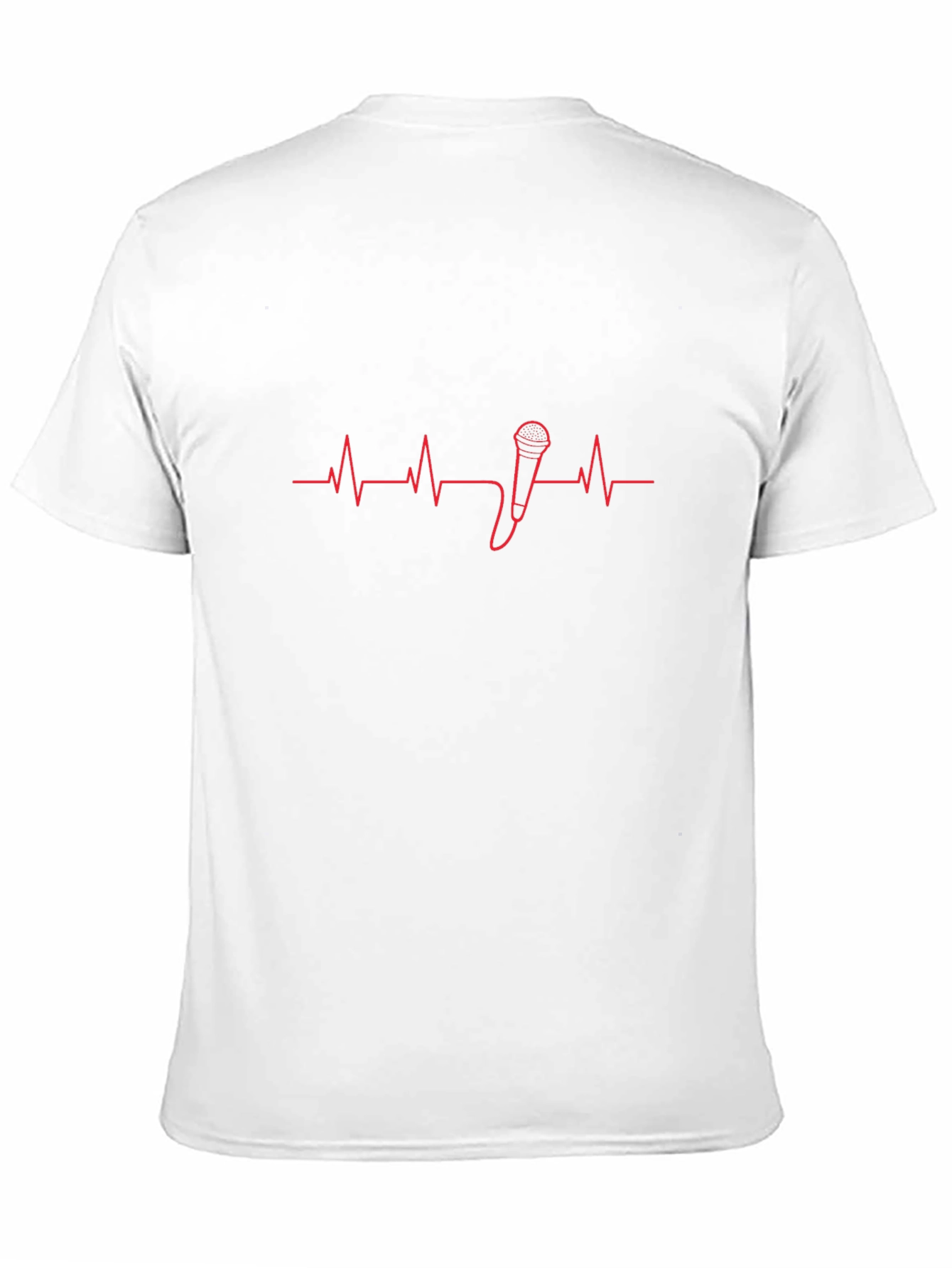 Black Microphone Heartbeat Graphic Tee - Black view 11