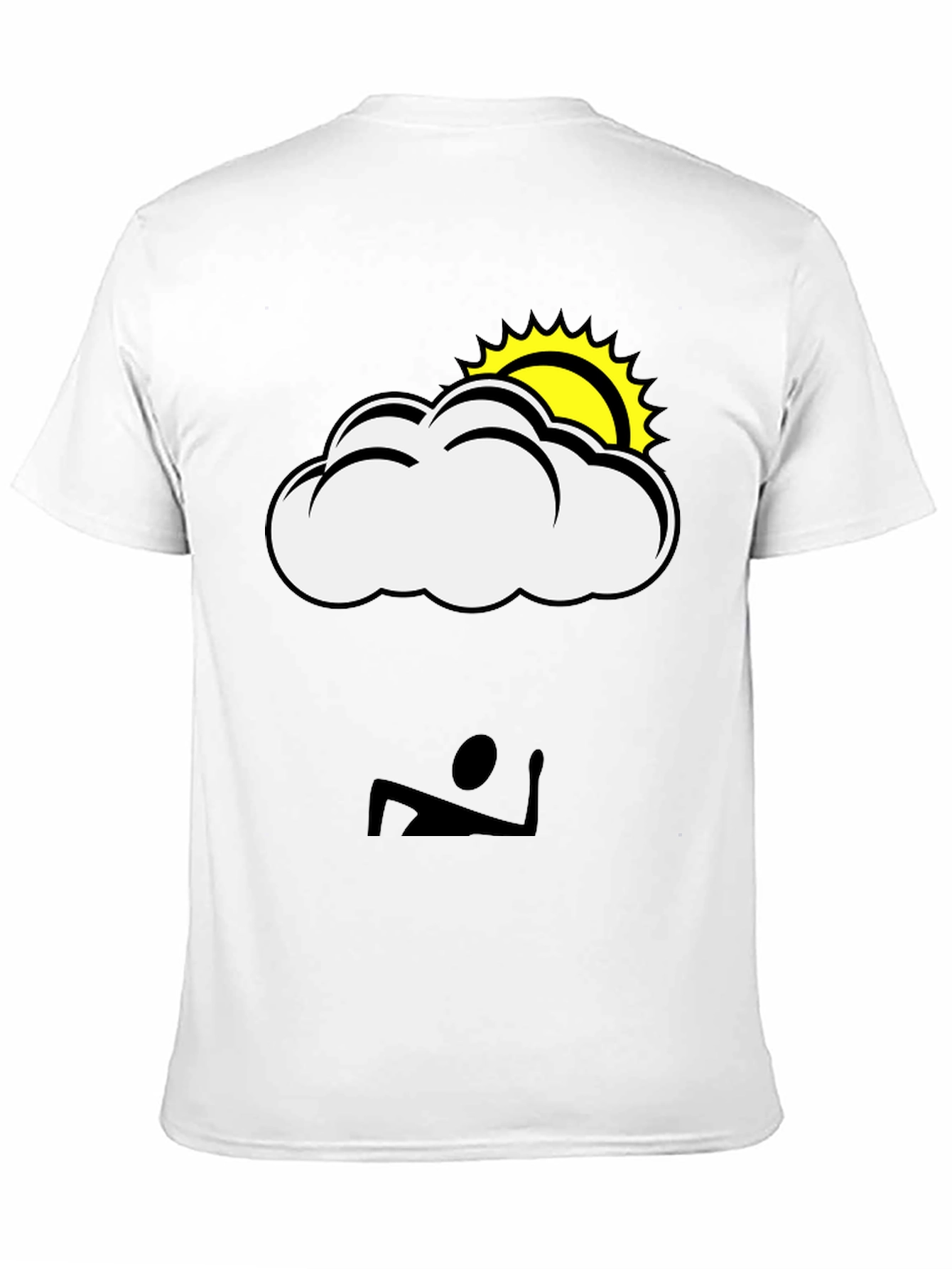 Black Cloud & Sun Graphic Tee - Stylish Black T-Shirt view 11