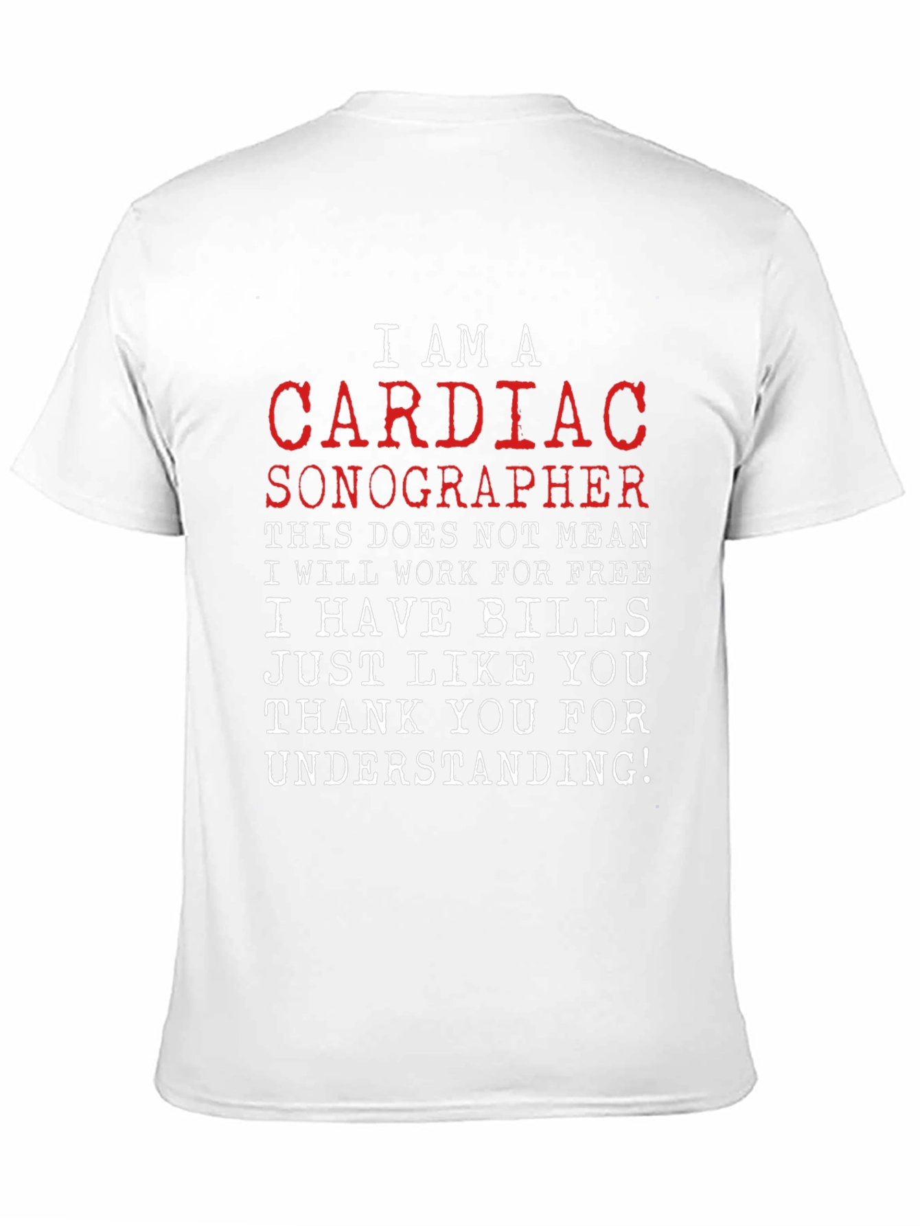 Black Cardiac Sonographer T-Shirt - Funny Work Life Tee view 11