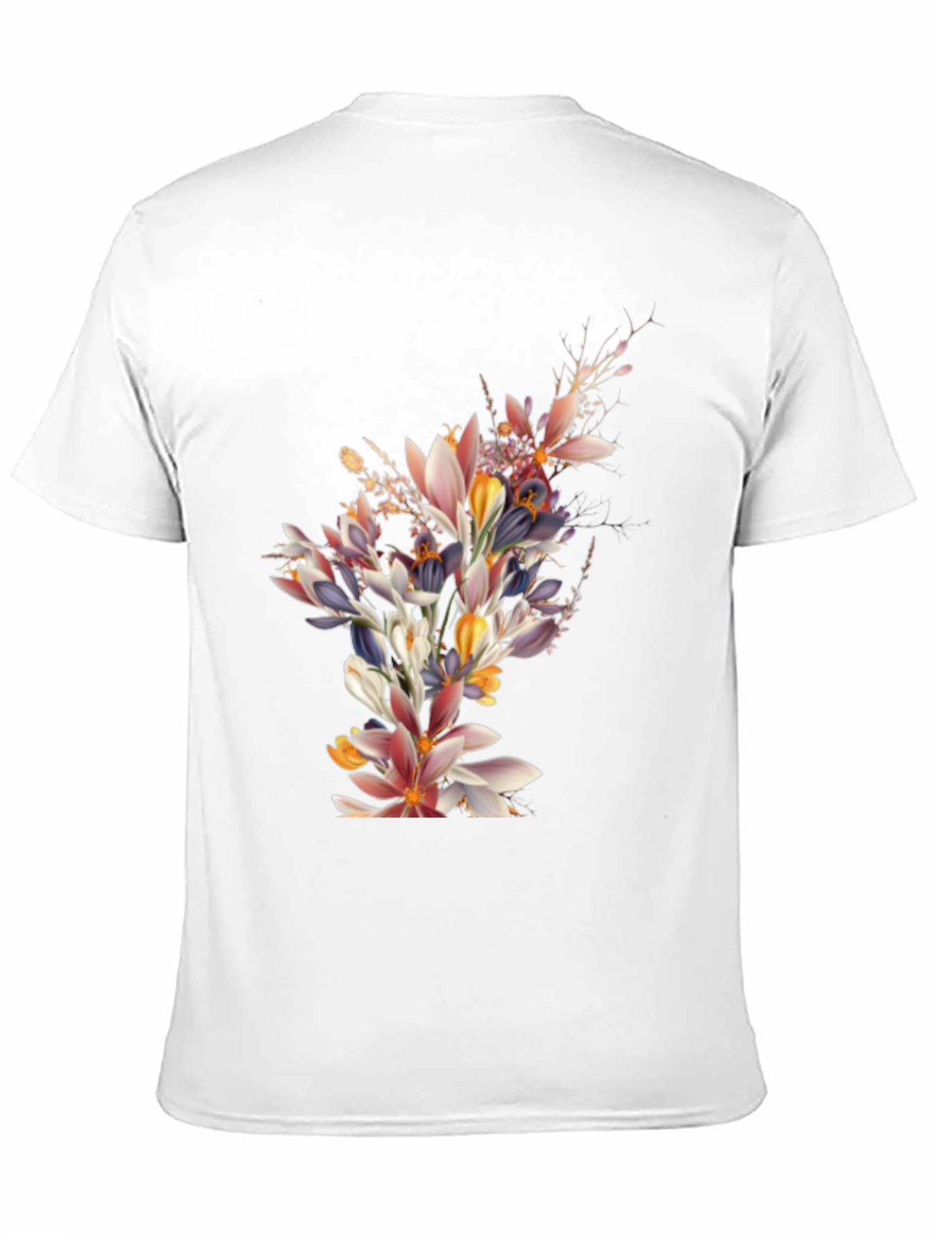 Black Floral Print Black T-Shirt view 11