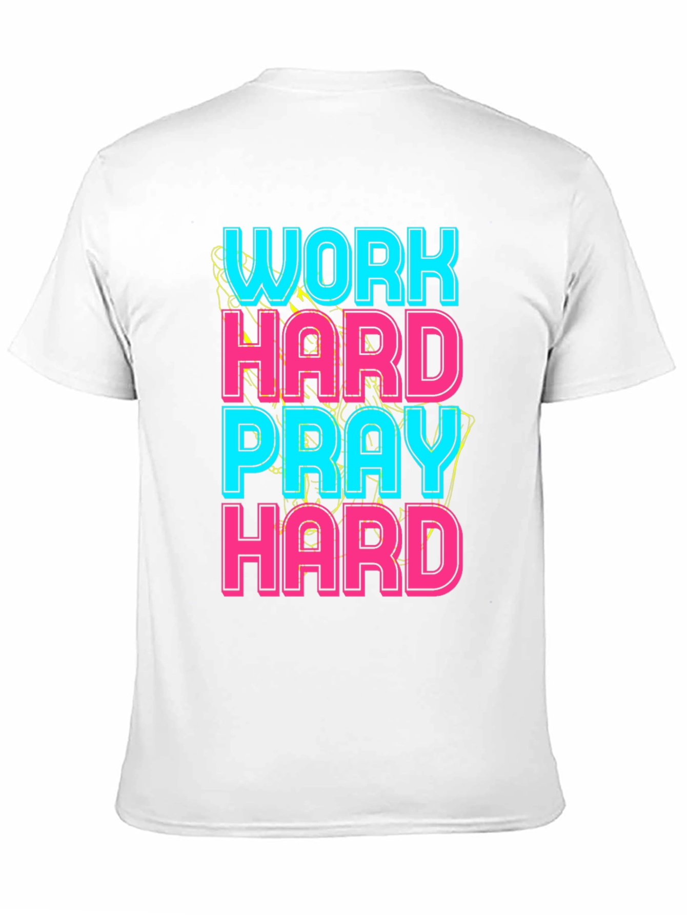 Black Work Hard Pray Hard Graphic Tee view 11