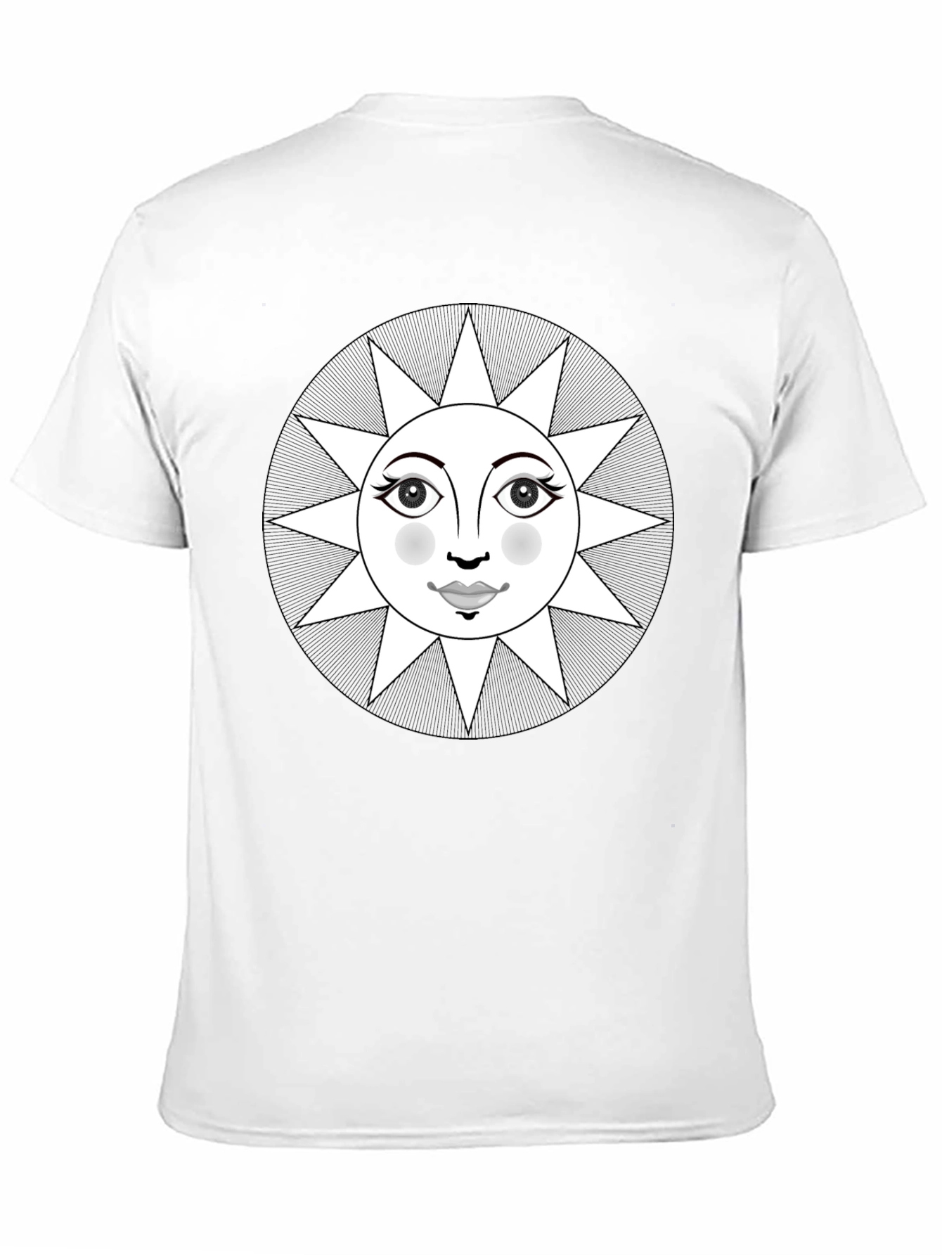 Black Celestial Sun Face Graphic Tee - Black view 11