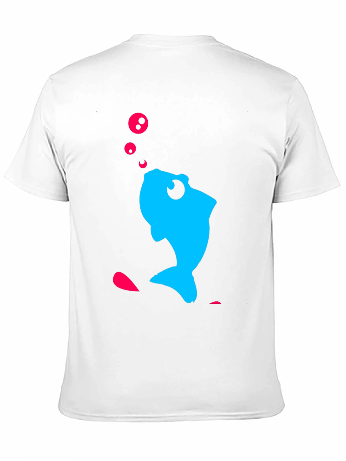 Black Fun Fish Graphic Tee - Black Cotton T-Shirt view 11