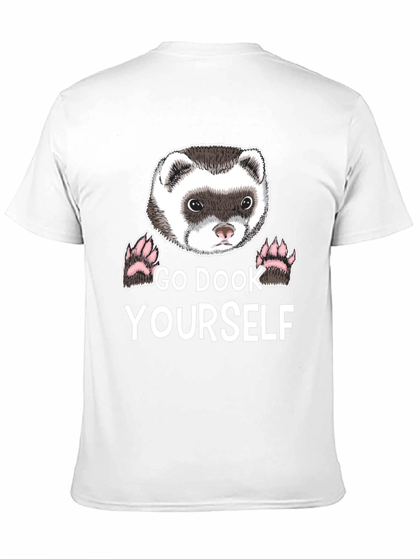 Black Go Dook Yourself Ferret T-Shirt view 11
