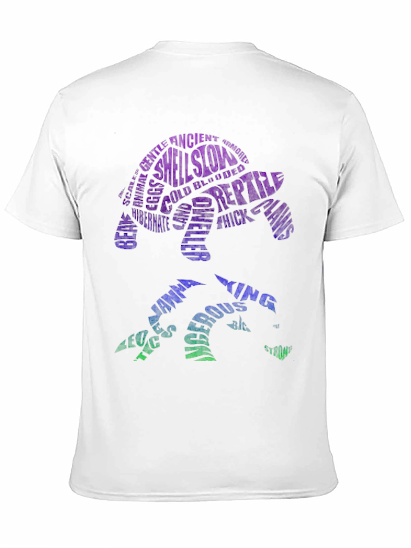 Black Turtle Word Art T-Shirt view 11