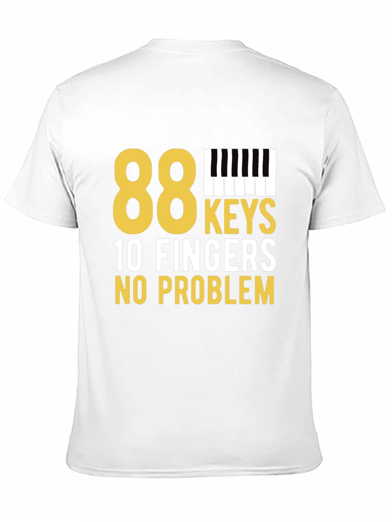 Black 88 Keys, 10 Fingers, No Problem Black T-Shirt view 11