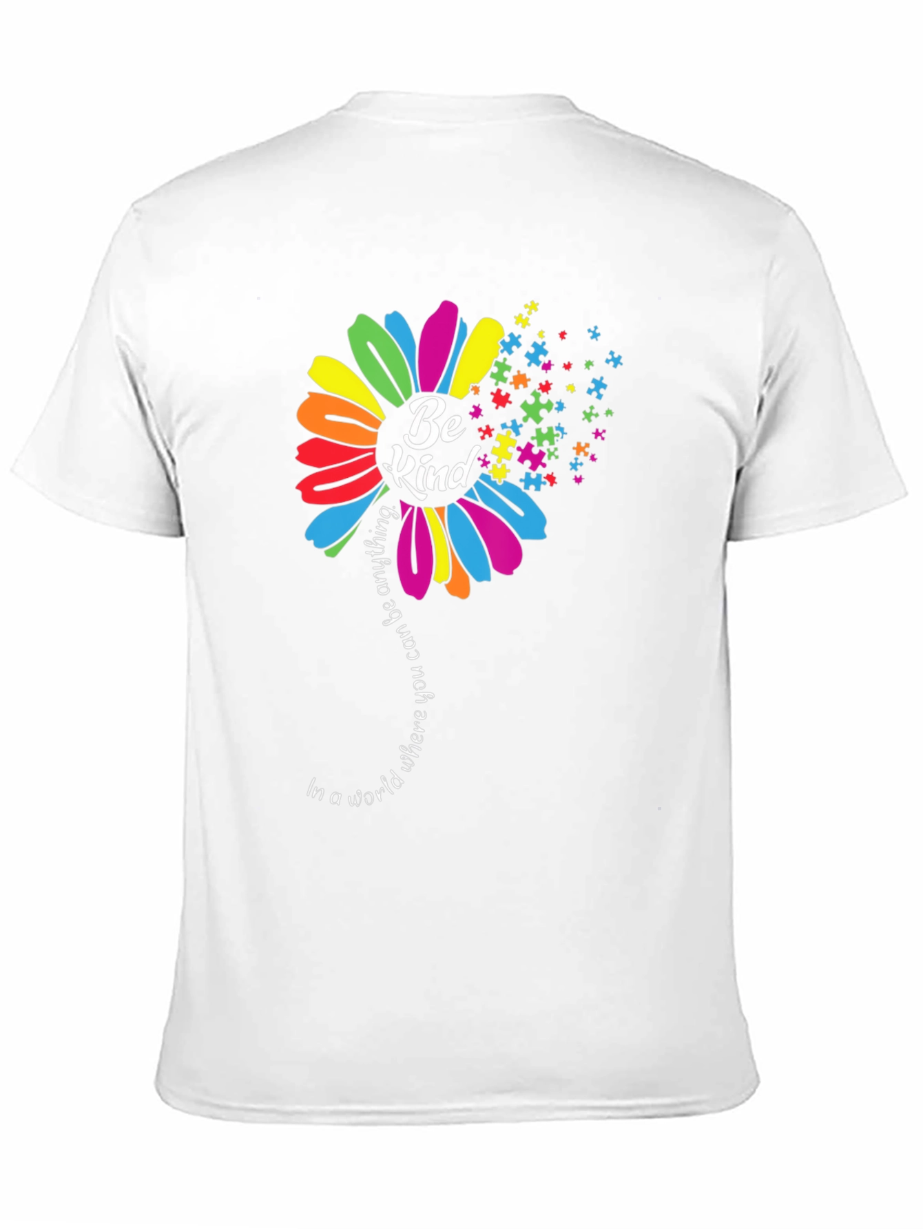 Black Be Kind Autism Awareness T-Shirt view 11