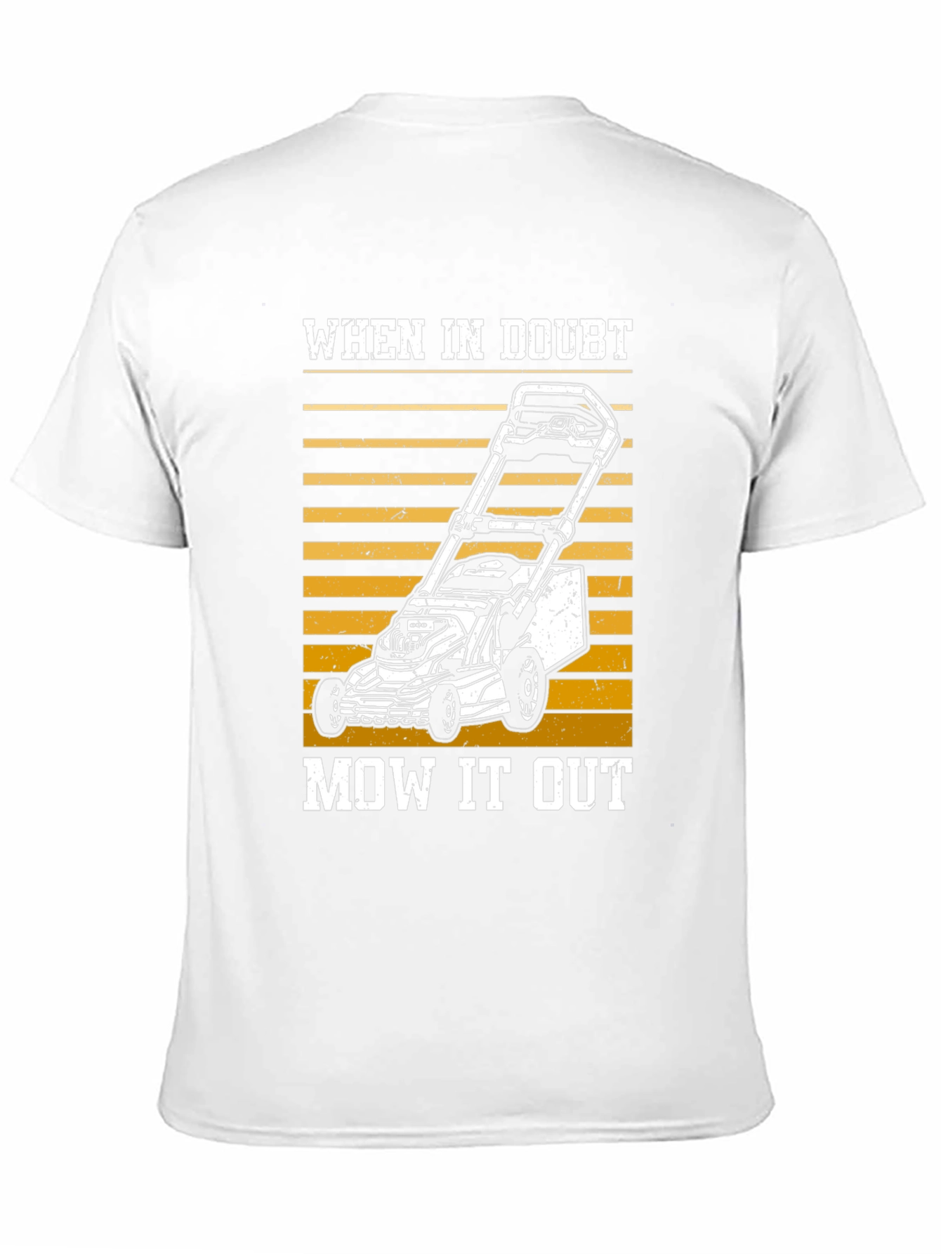 Black When In Doubt Mow It Out T-Shirt view 11