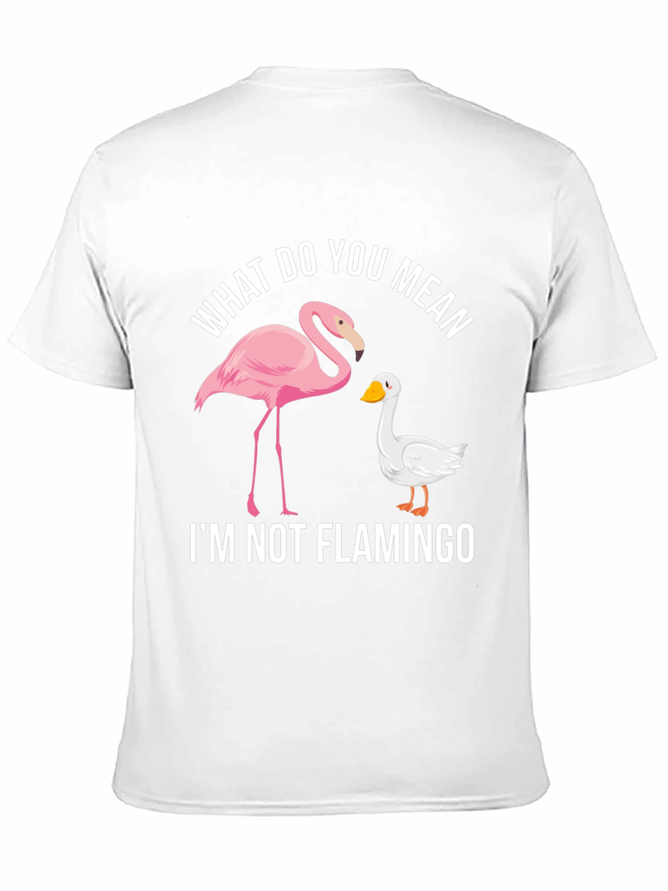 Black Funny "I'm Not Flamingo" Graphic Tee view 11