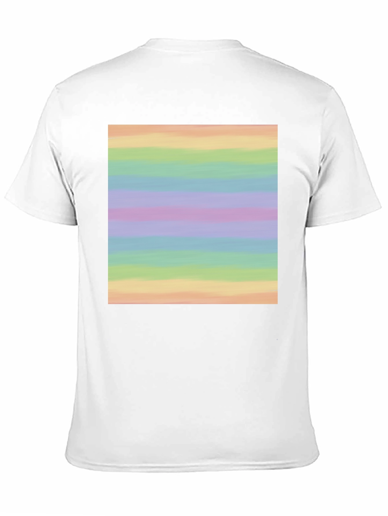 Black Rainbow Stripe Graphic Tee - Soft Cotton Blend view 11