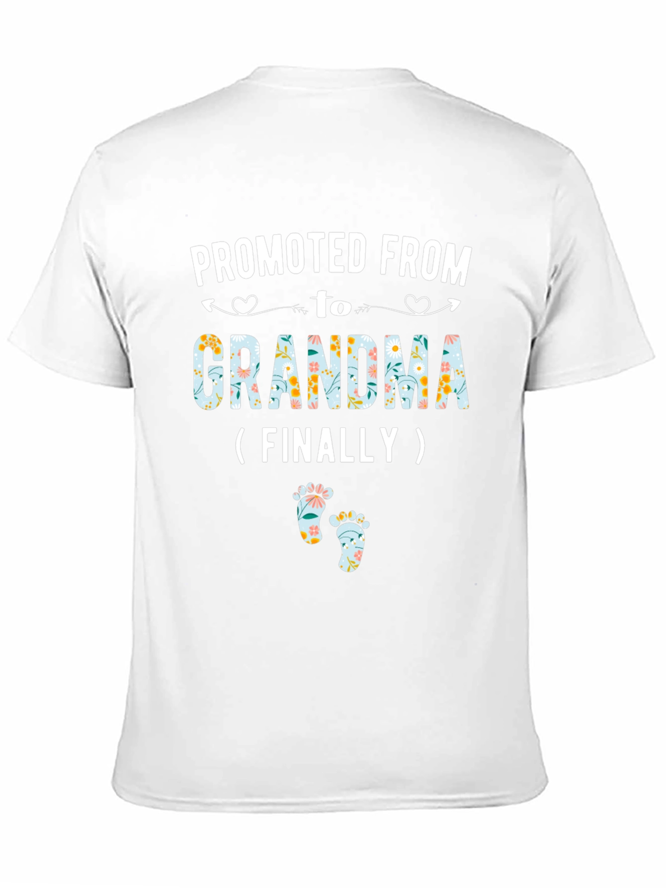Black Promoted to Grandma Floral T-Shirt view 11