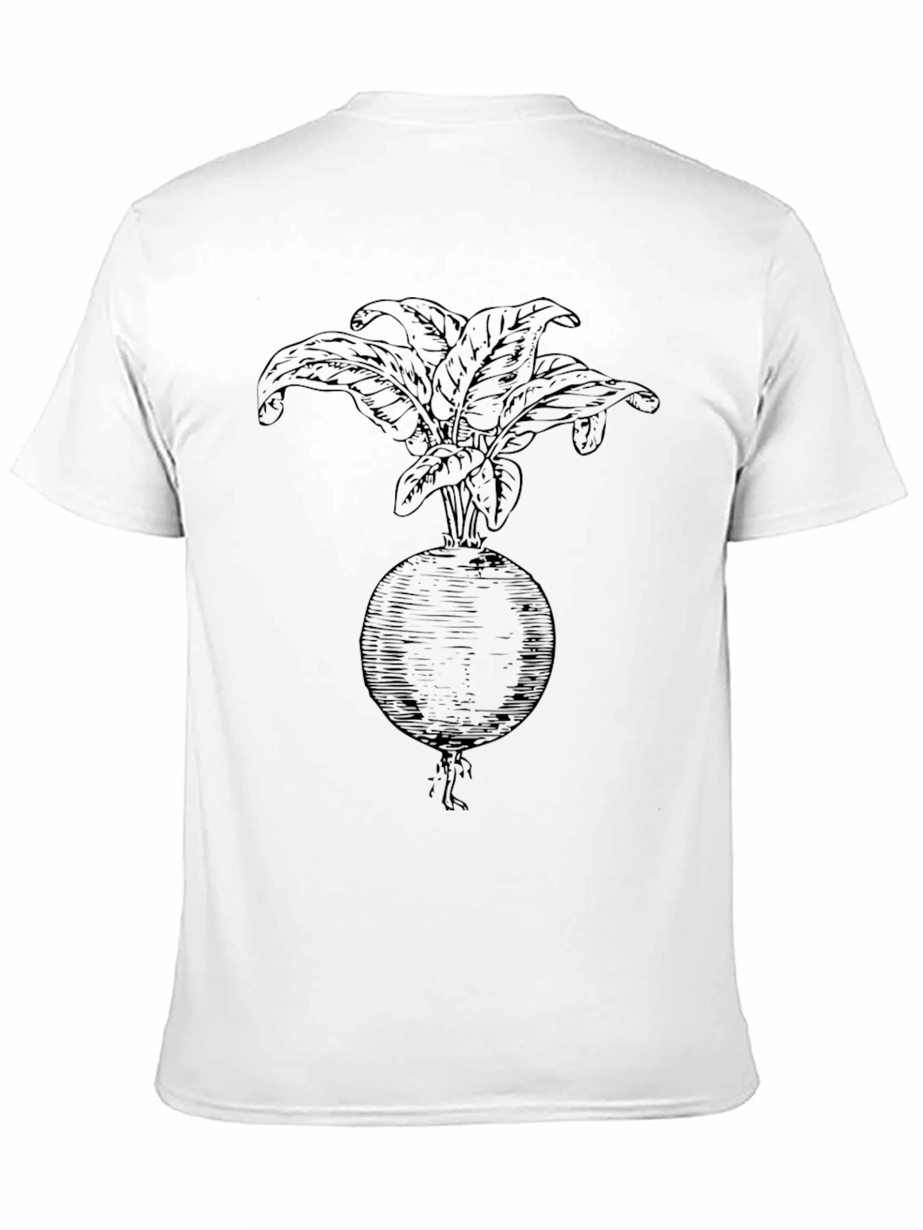 Black Radish Graphic Tee - Bold Black Cotton Shirt view 11