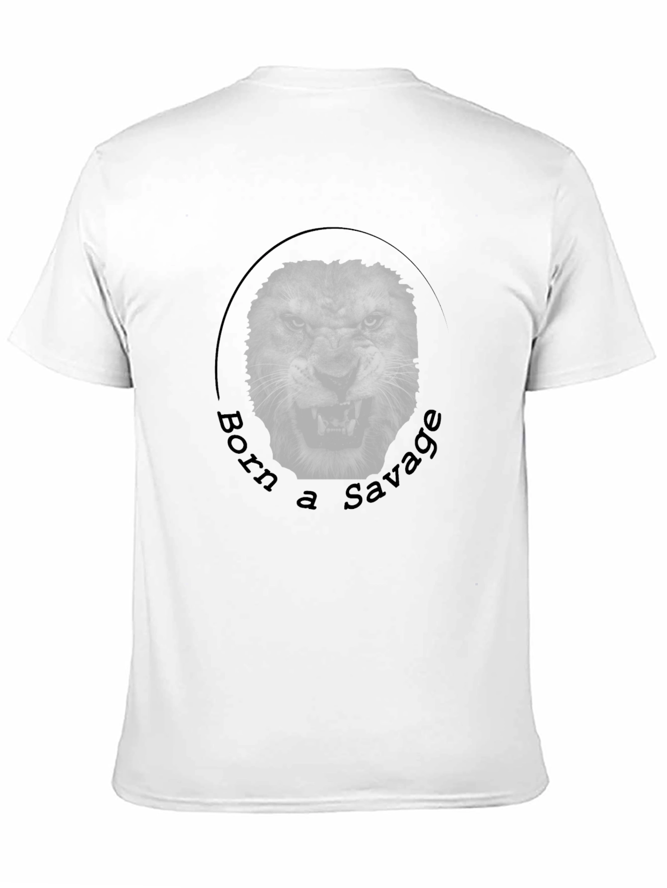 Black Born a Savage Lion Graphic Black T-Shirt view 11