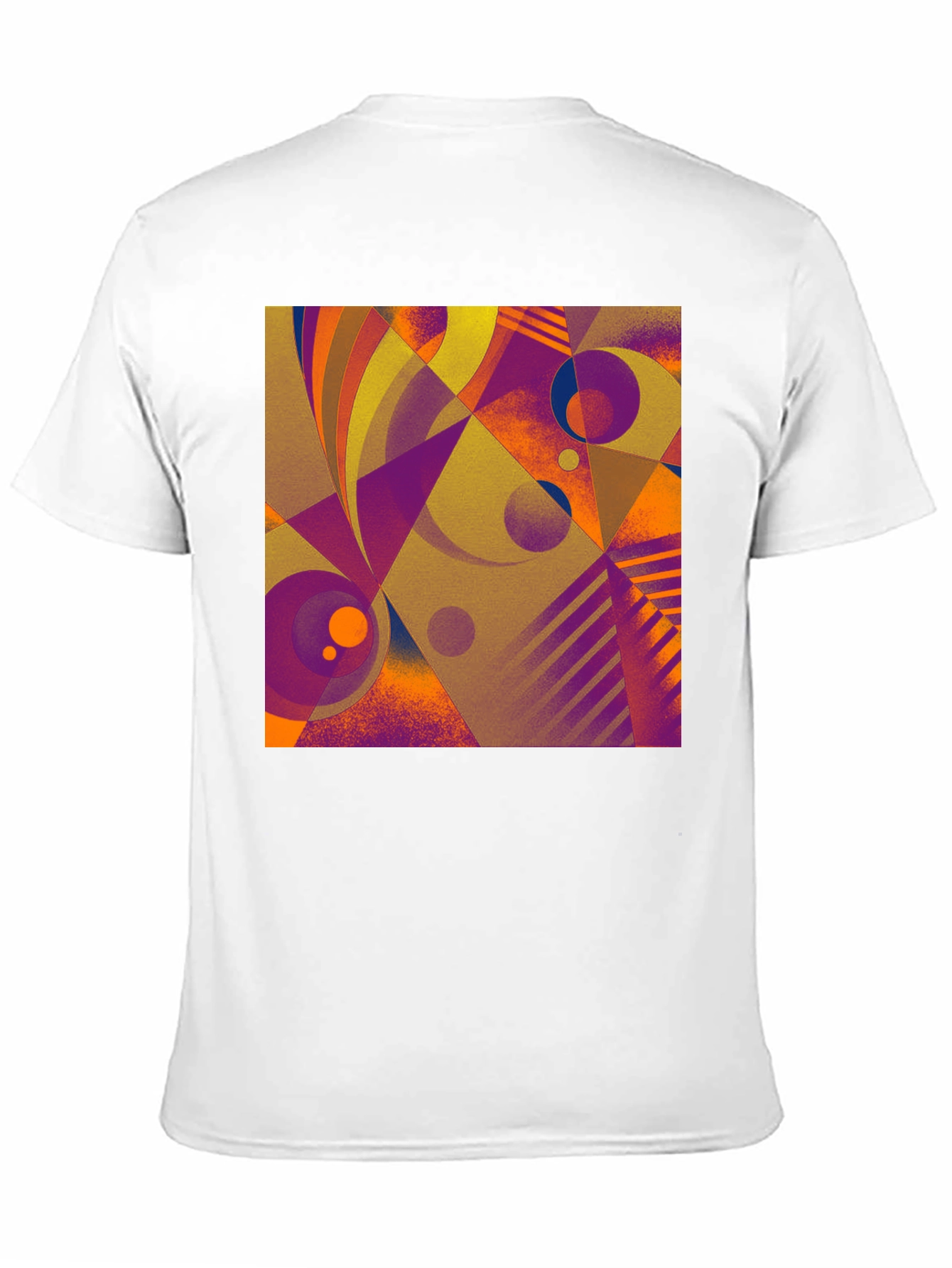 Black Abstract Geometric Print T-Shirt view 11