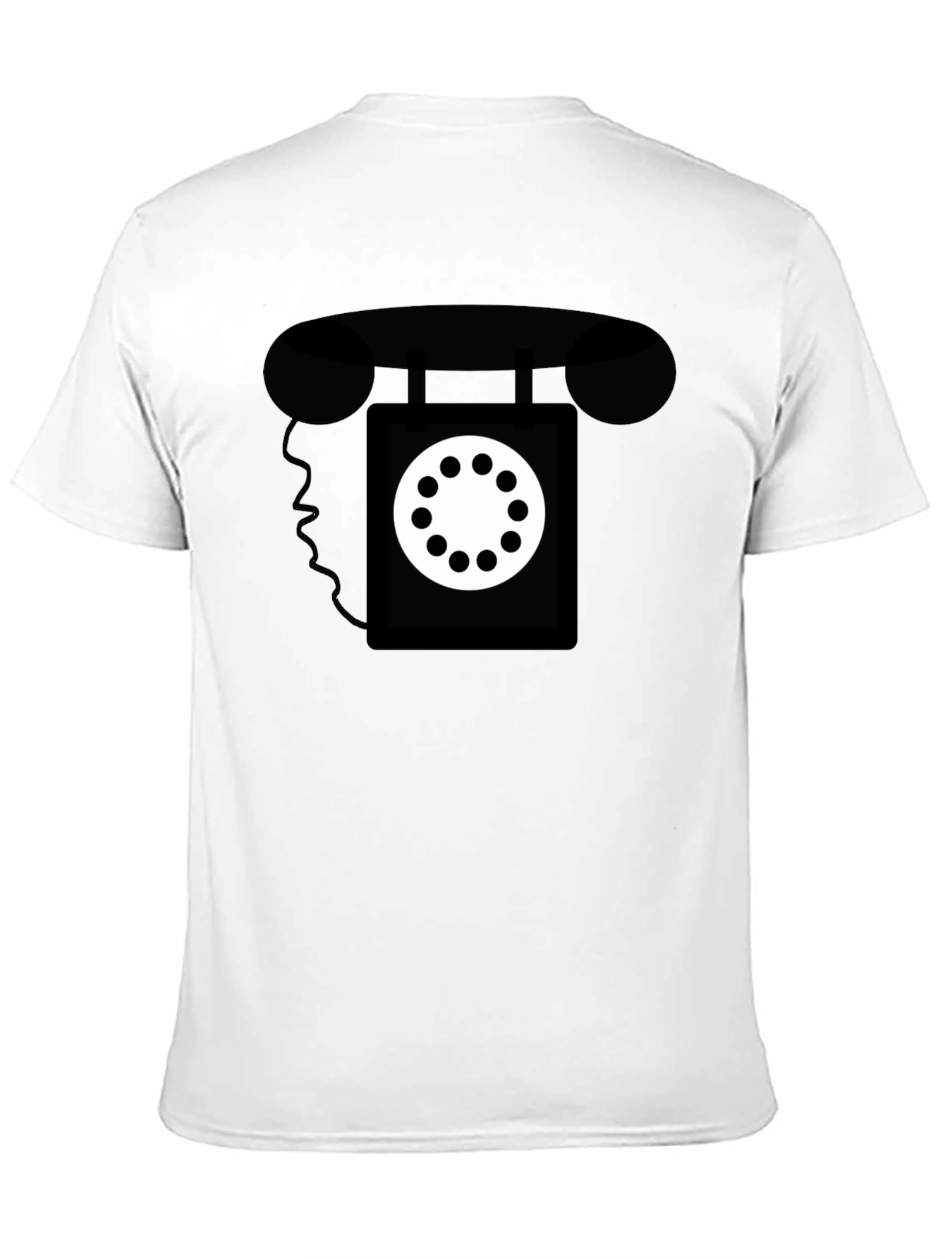 Black Retro Rotary Phone Graphic Tee - Classic Style view 11