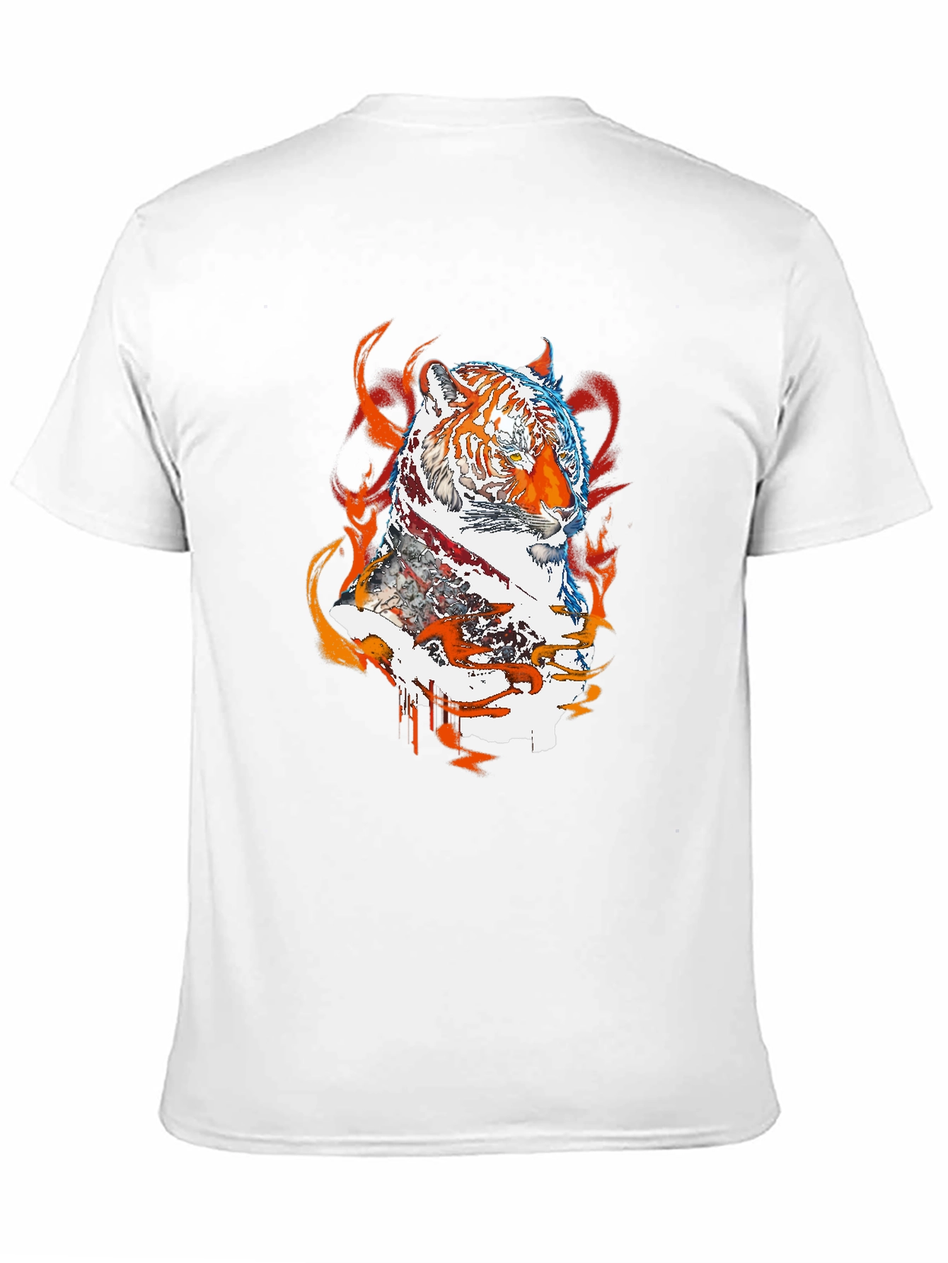 Black Fiery Tiger Graphic Tee - Black view 11