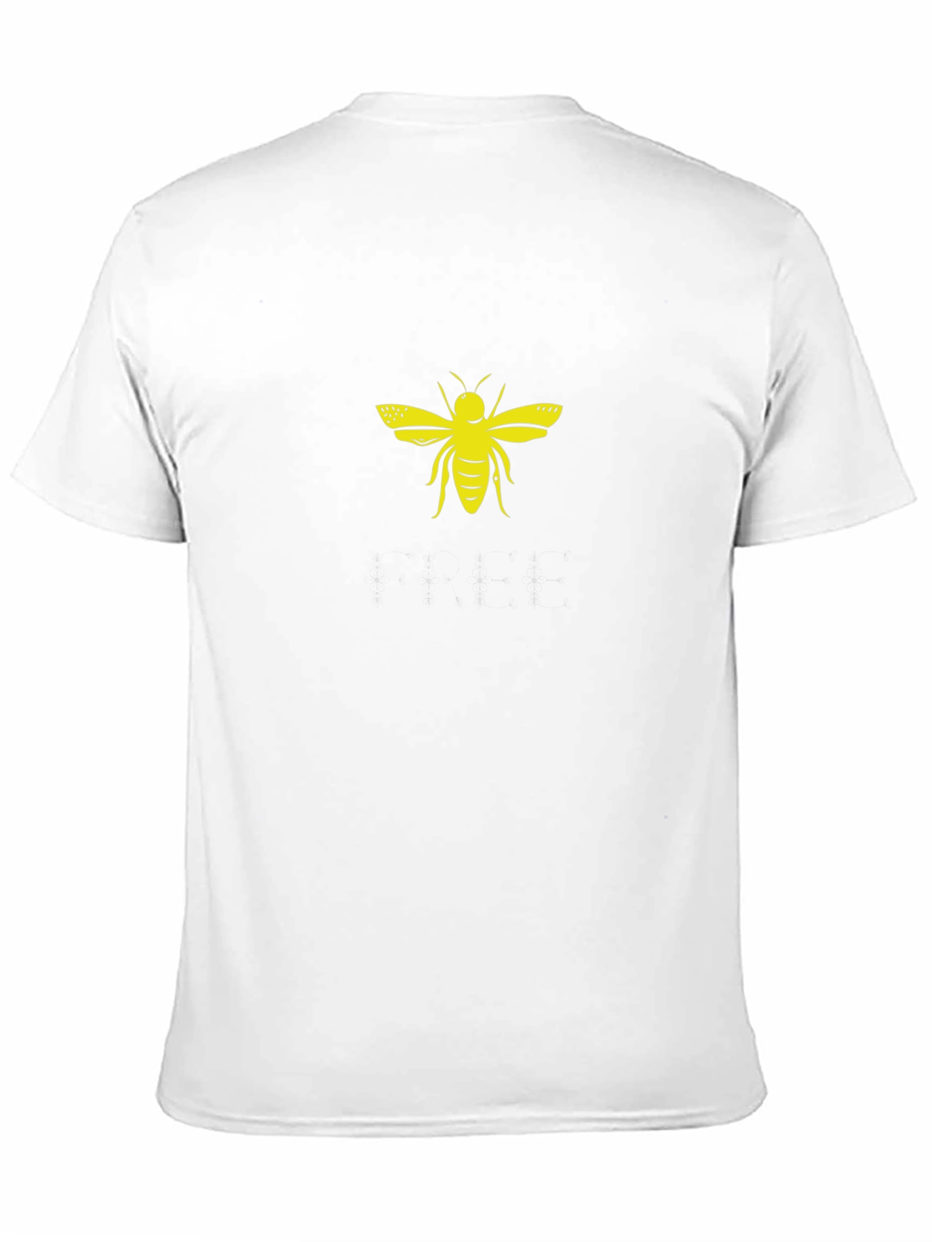 Black Black T-Shirt with Yellow Bee Graphic view 11