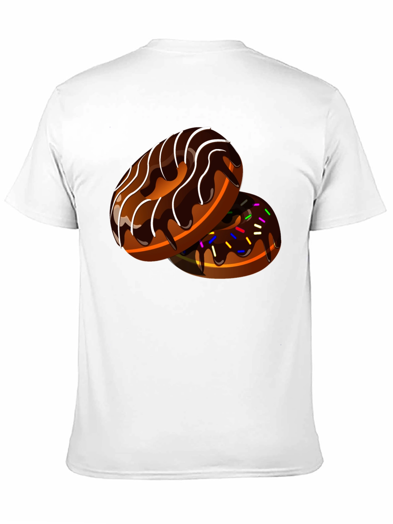 Black Donut Design Black T-Shirt view 11