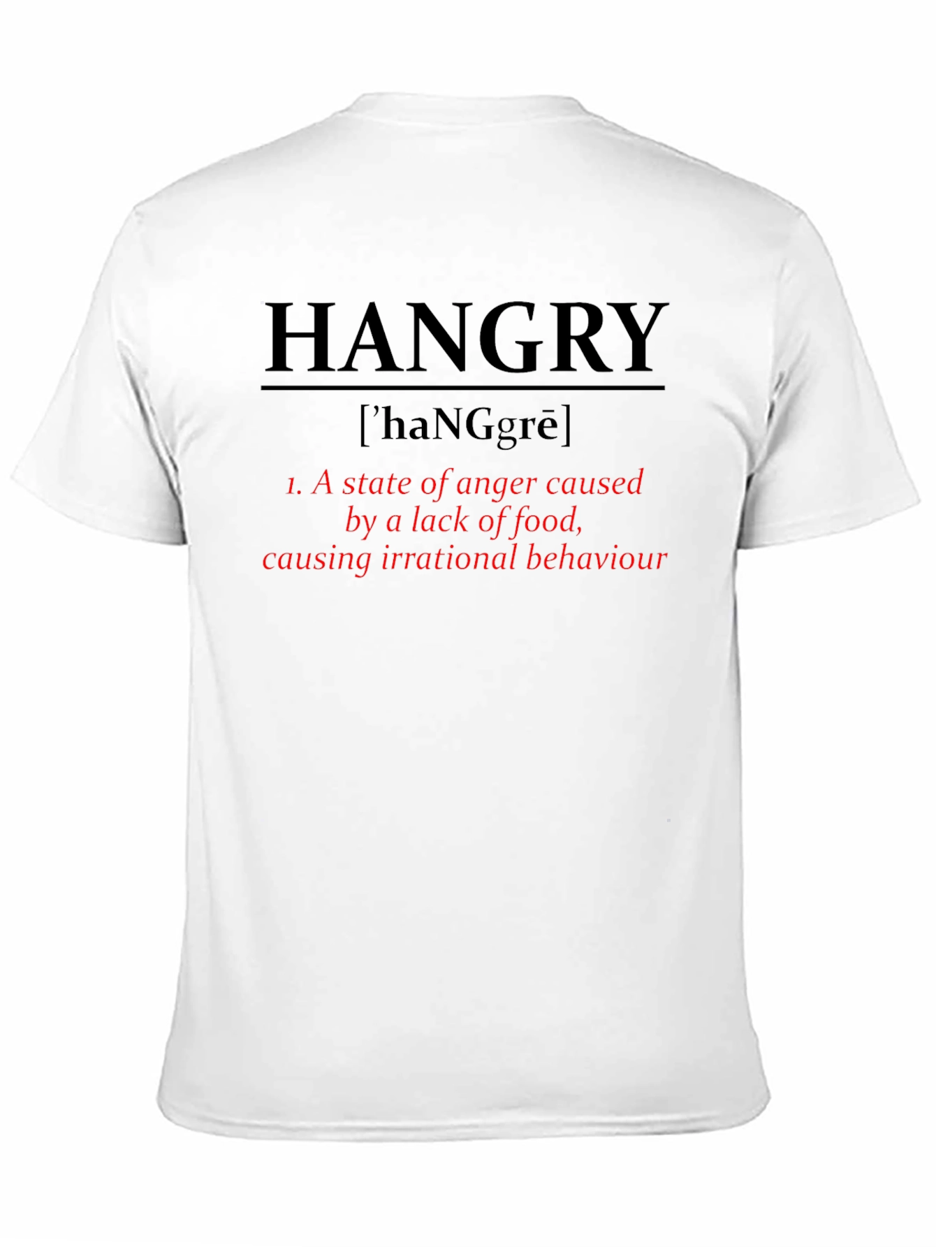 Black Hangry Definition Graphic T-Shirt view 11