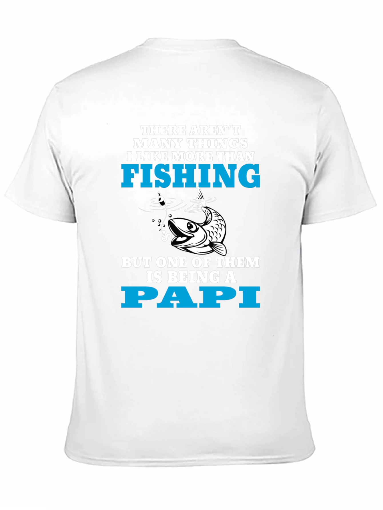 Black Fishing Papi T-Shirt - Fun Dad Gift view 11