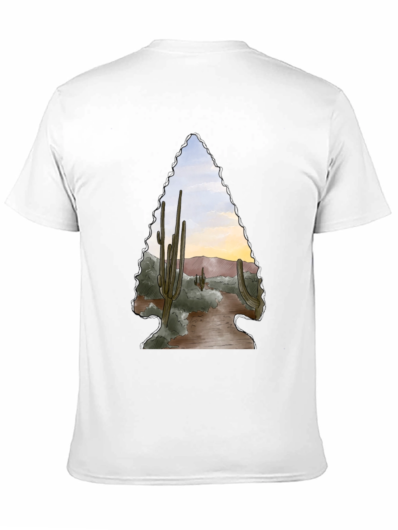 Black Desert Arrowhead Graphic Tee - Black Cotton Blend view 11