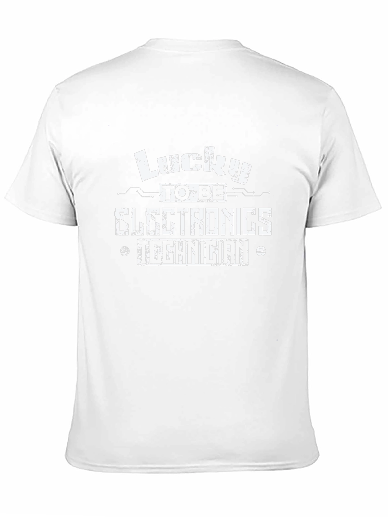 Black Lucky To Be Electronics Technician T-Shirt view 11
