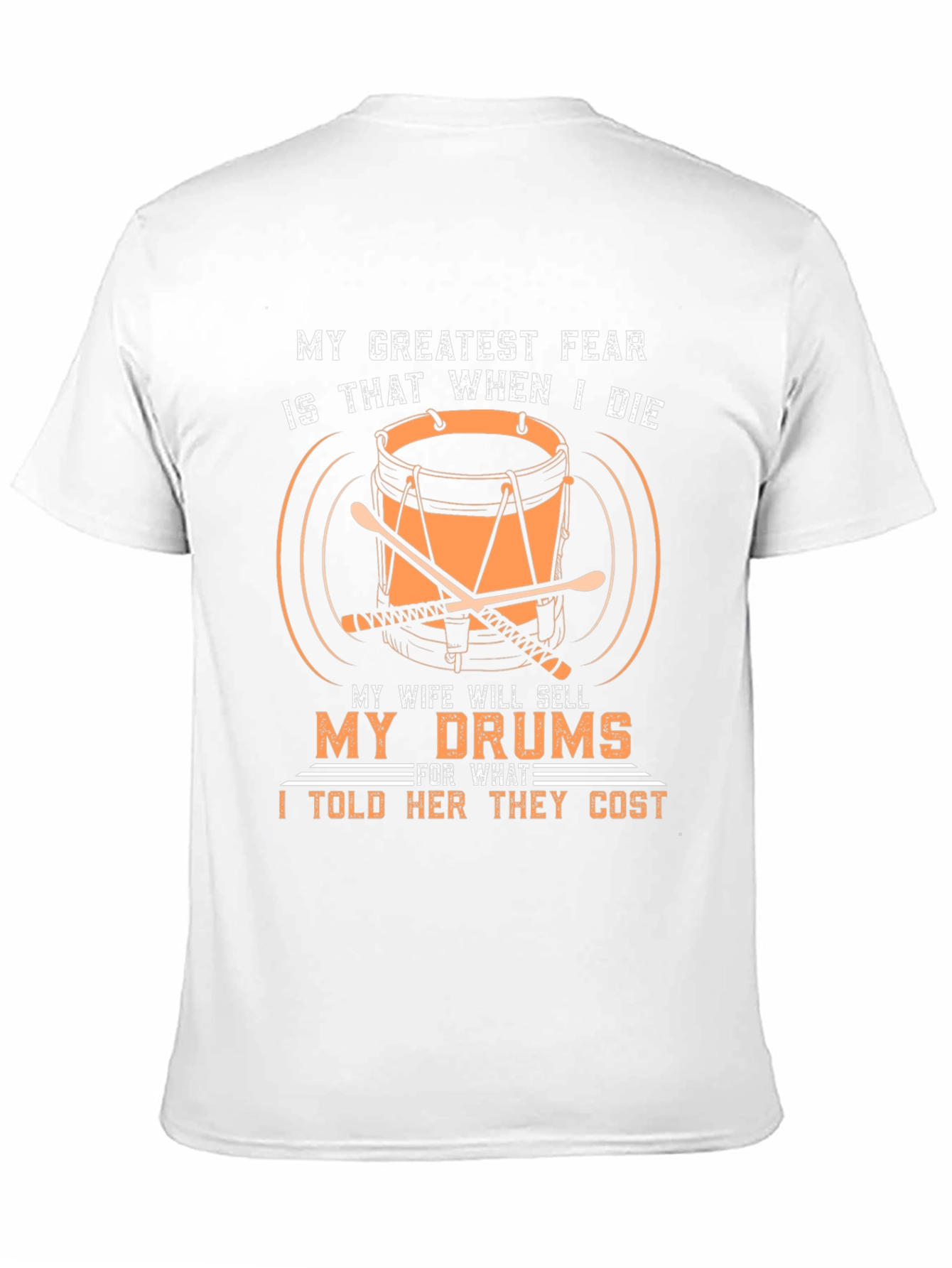 Black Drummer T-Shirt - My Greatest Fear Drums! view 11