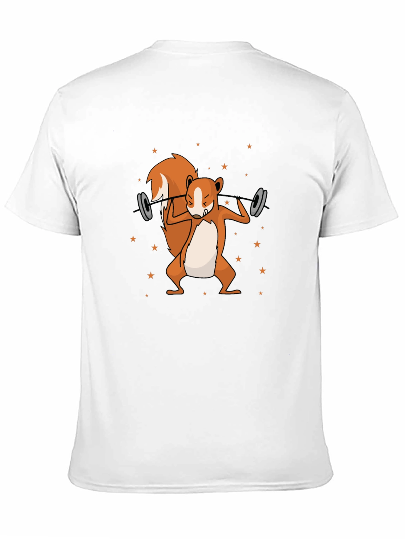 Black Squirrel Lifting Weights Graphic T-Shirt view 11