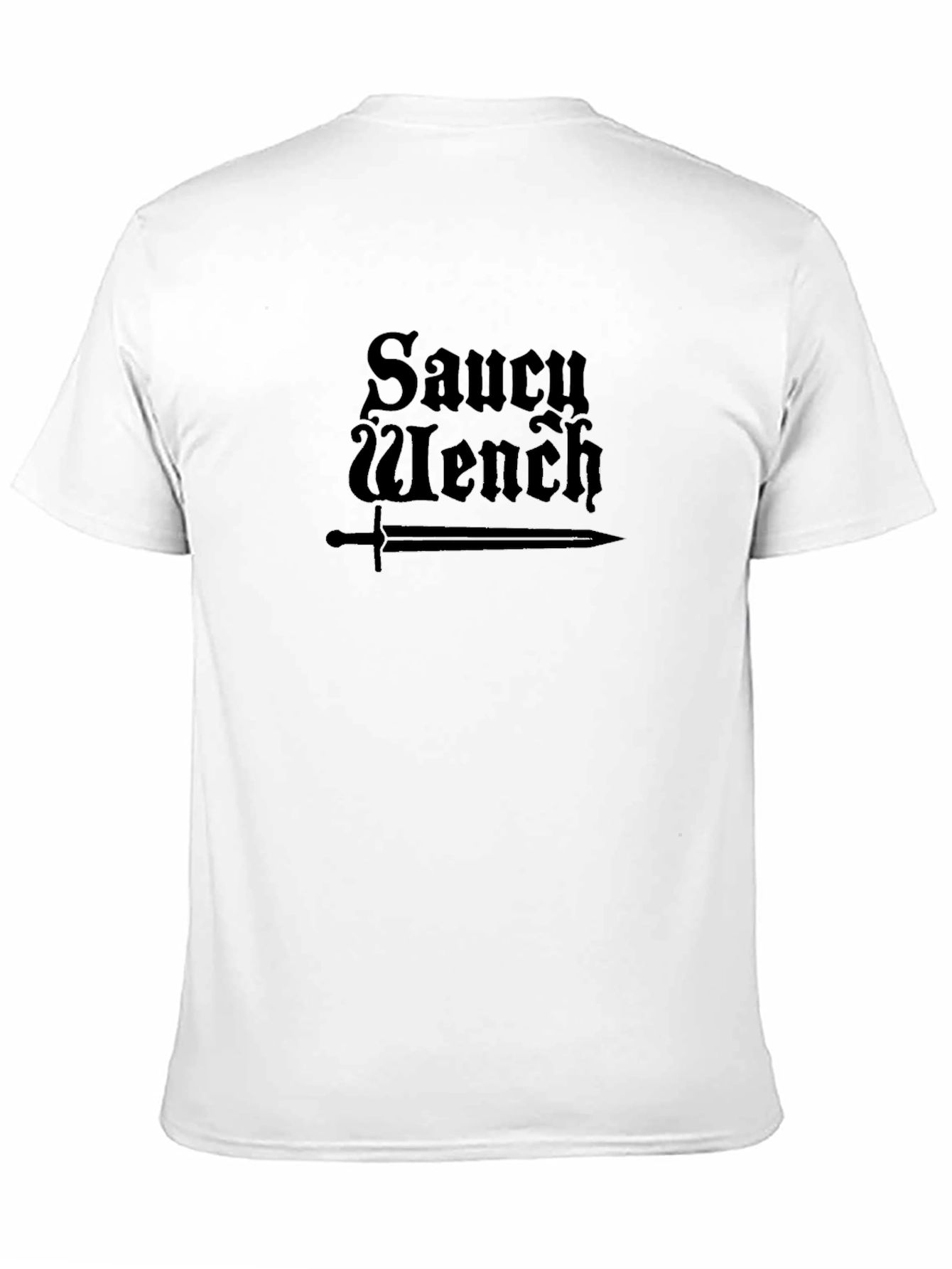 Black Saucy Wench Sword Graphic T-Shirt view 11