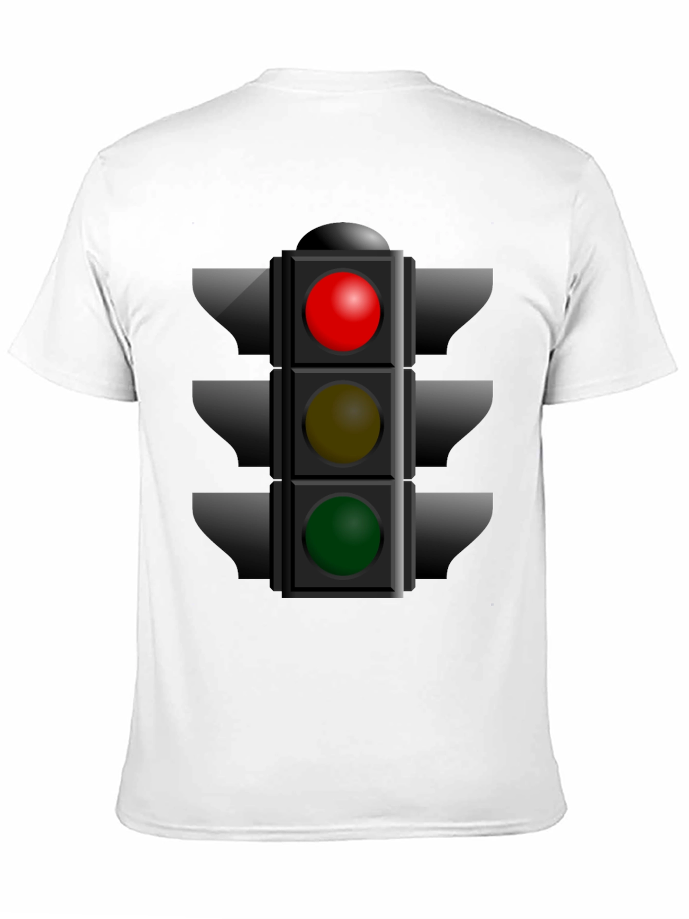 Black Traffic Light Graphic Tee - Novelty Stoplight Shirt view 11