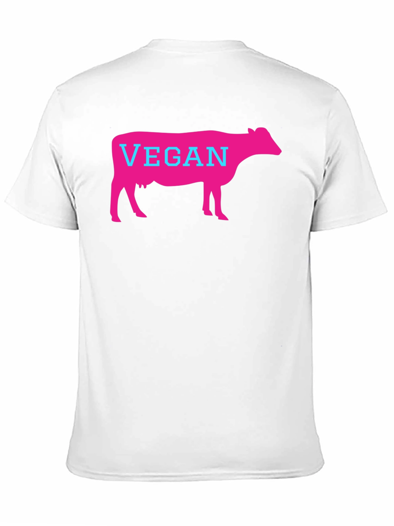 Black Vegan Cow Graphic T-Shirt - Unisex Black Tee view 11