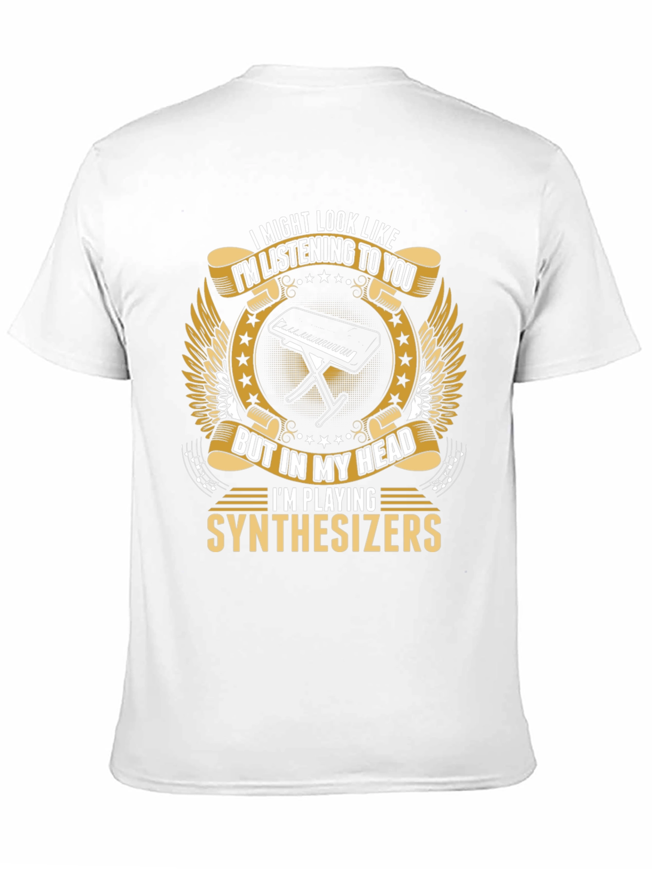 Black Synthesizer Player T-Shirt - Funny Musician Tee view 11