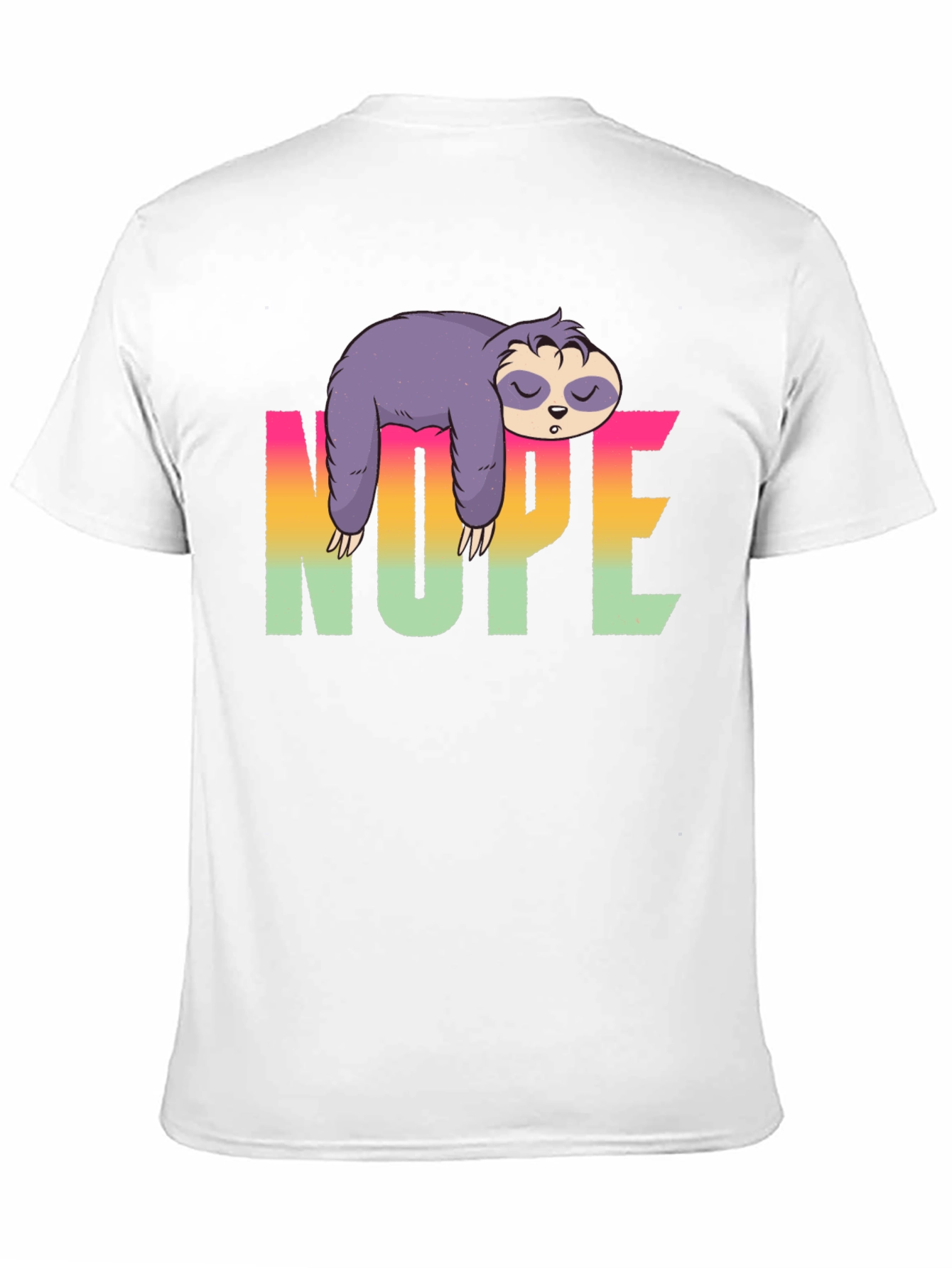 Black Nope Sloth T-Shirt - Funny Lazy Animal Tee view 11