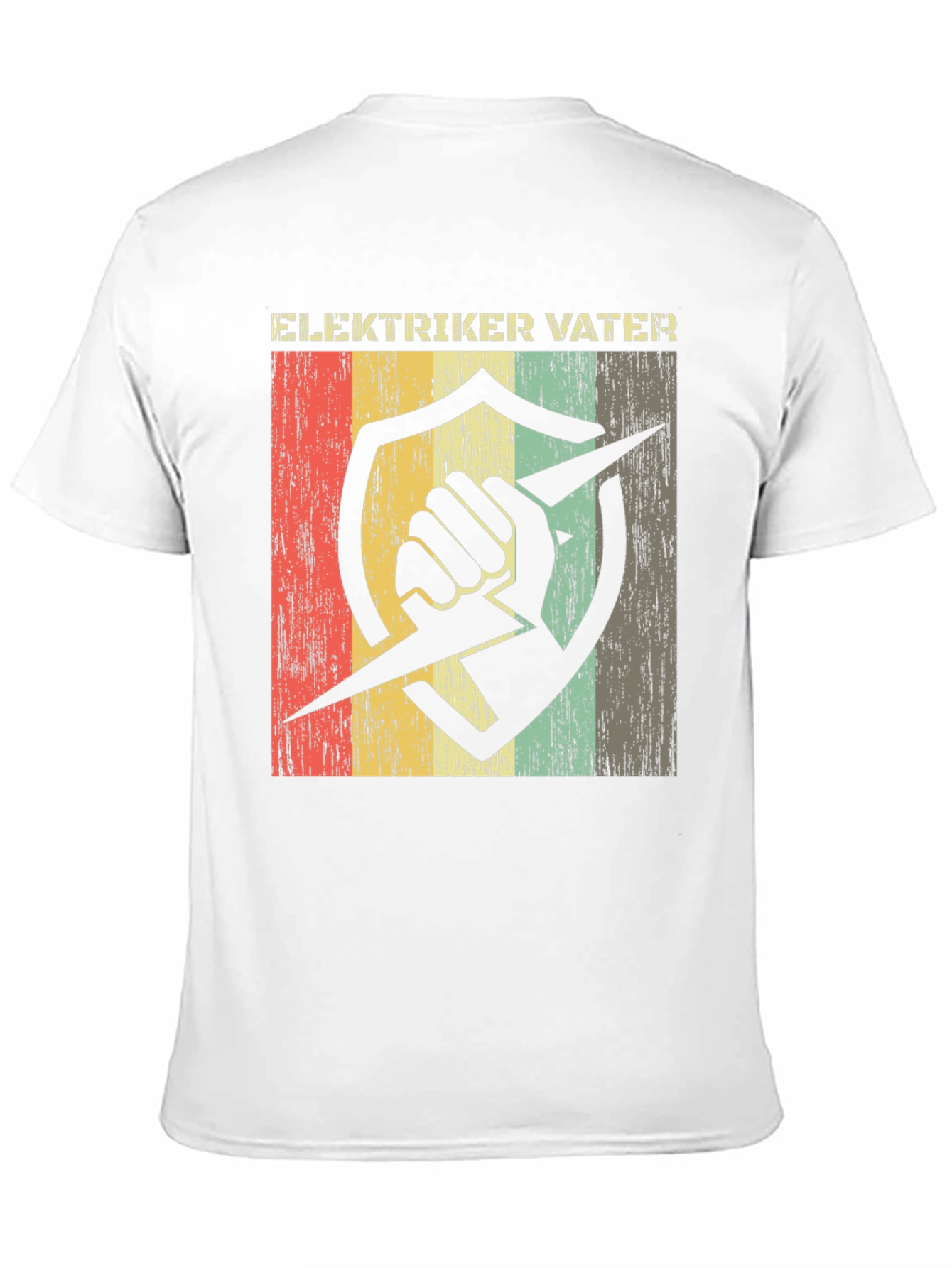 Black Elektriker Vater T-Shirt - Vintage Electrician Dad Tee view 11